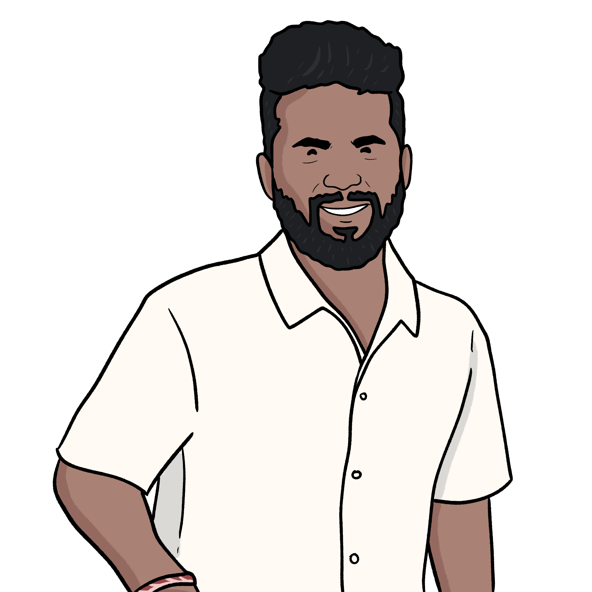 illustration of Umair Waghoo