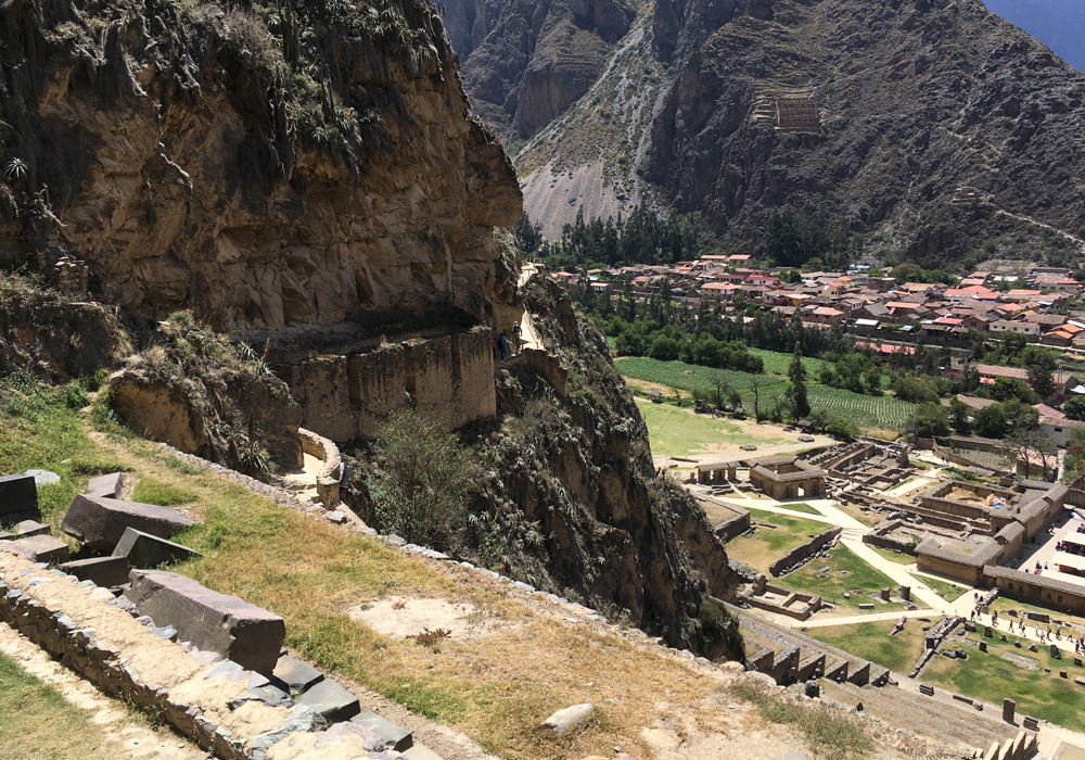 Overlooking the Town of Ollantaytambo, Sacred Valley, Peru