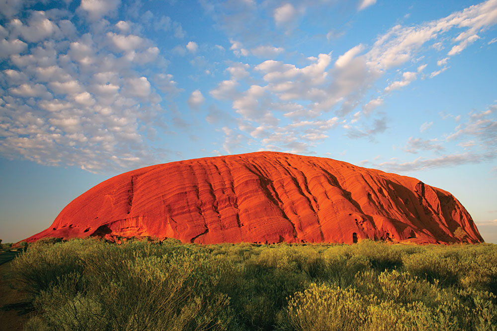 Ayers Rock and Clouds, Uluru, Australia