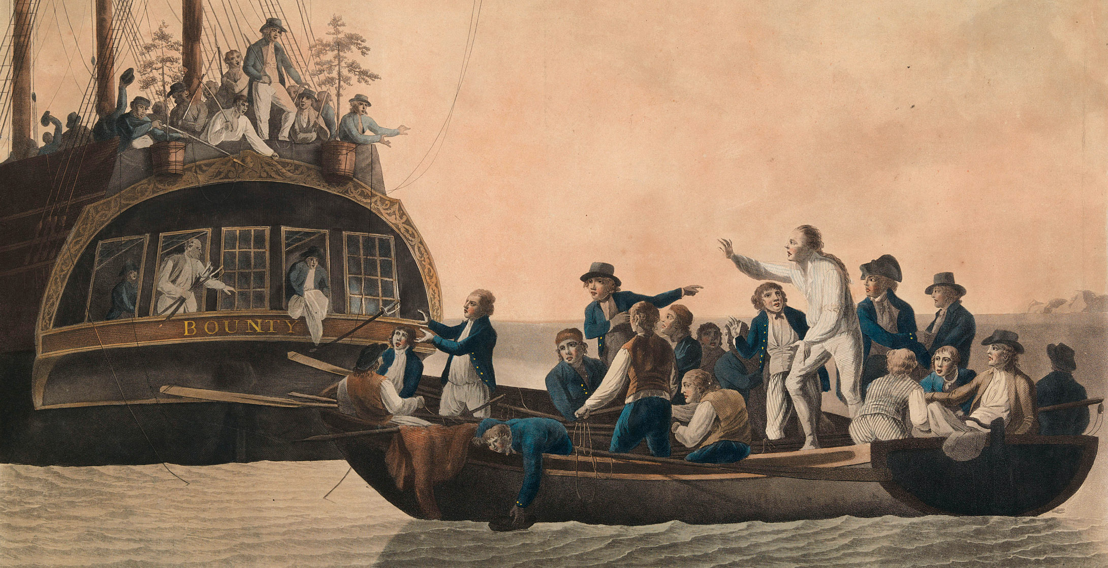 a painting of the notorious Captain Bligh, known for his role in the Mutiny on the Bounty