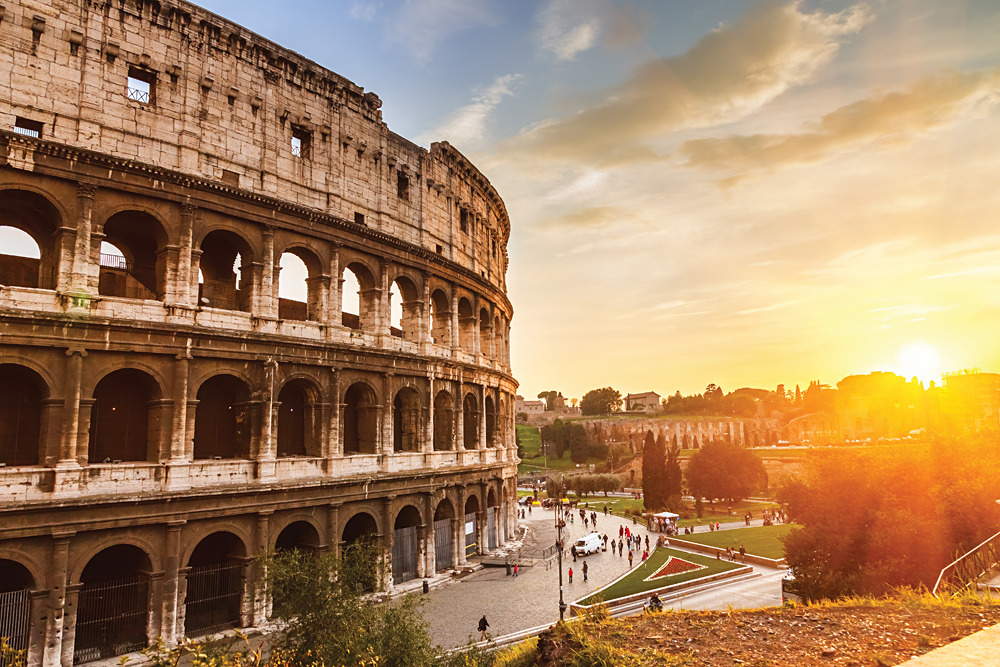 Coliseum at Sunset, Rome, Italy Vacations, Tour of Italy
