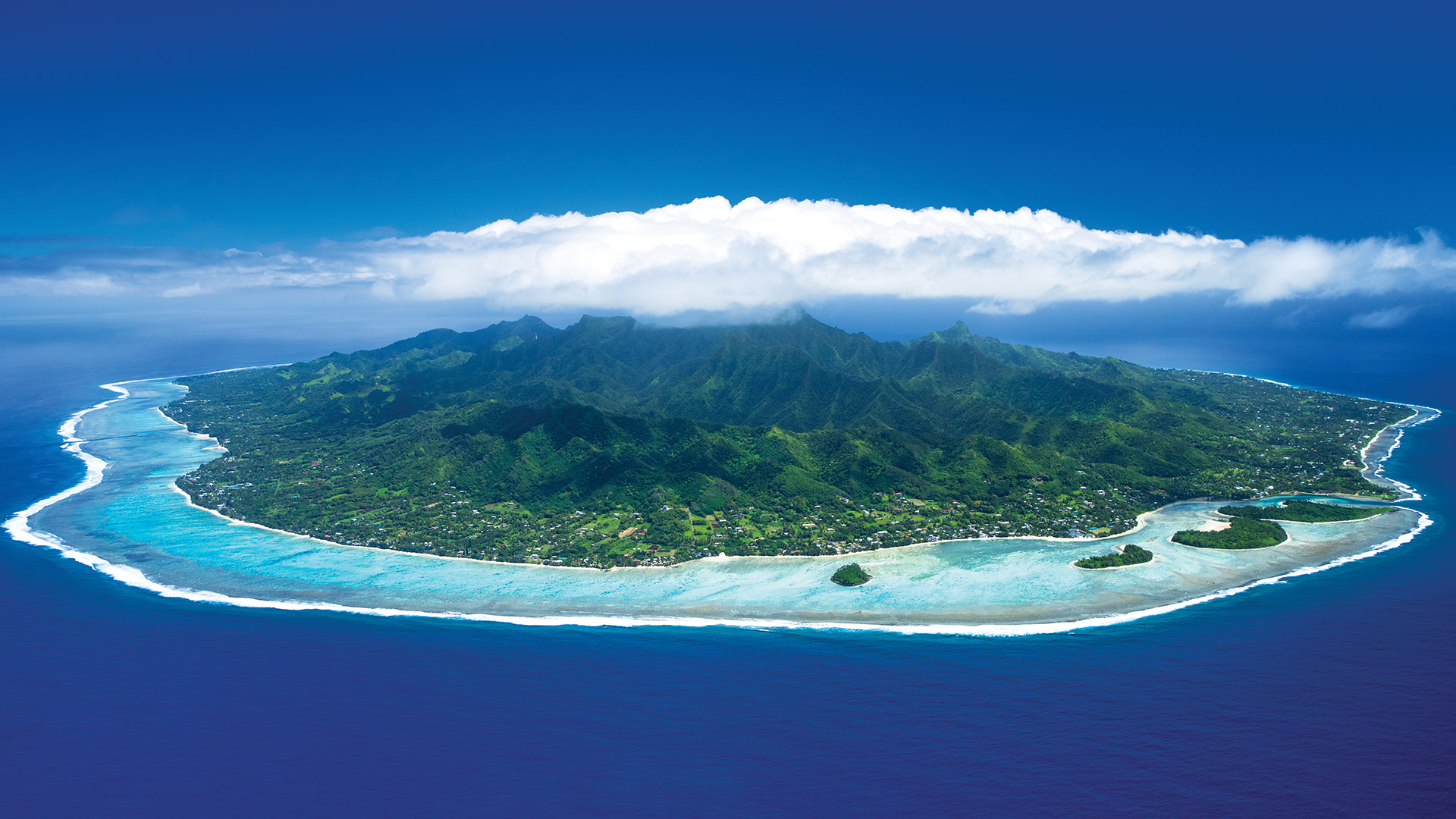 Overhead shot of Rarotonga