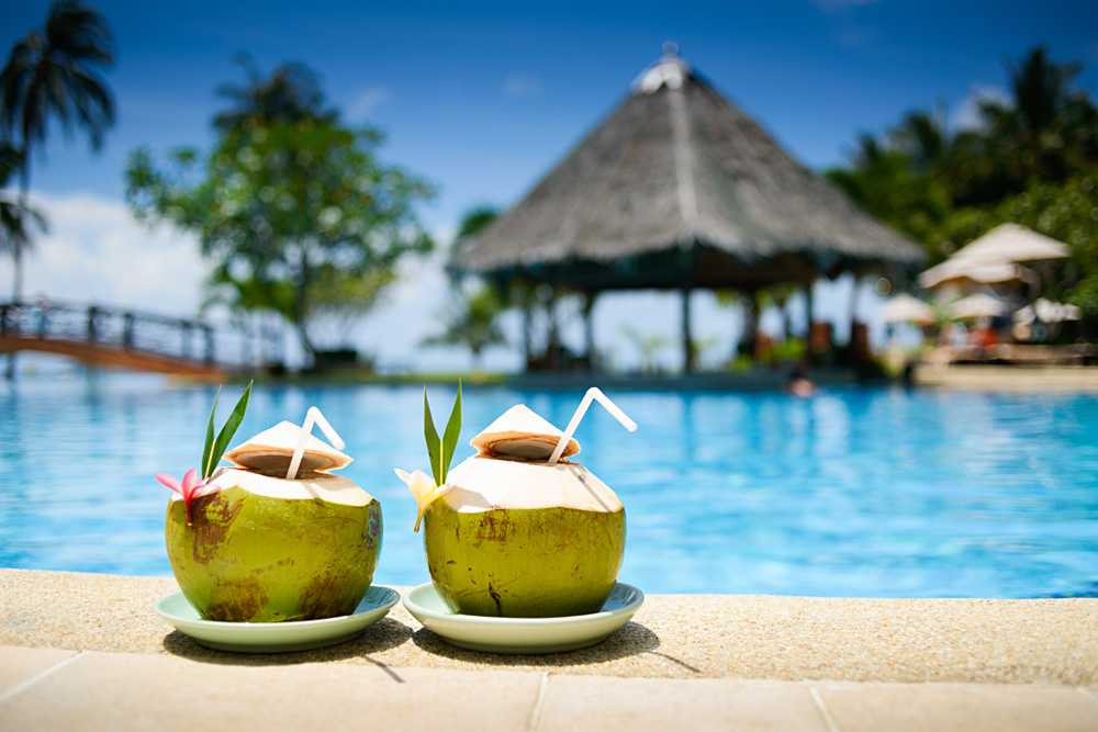 Poolside in Tahiti (French Polynesia)