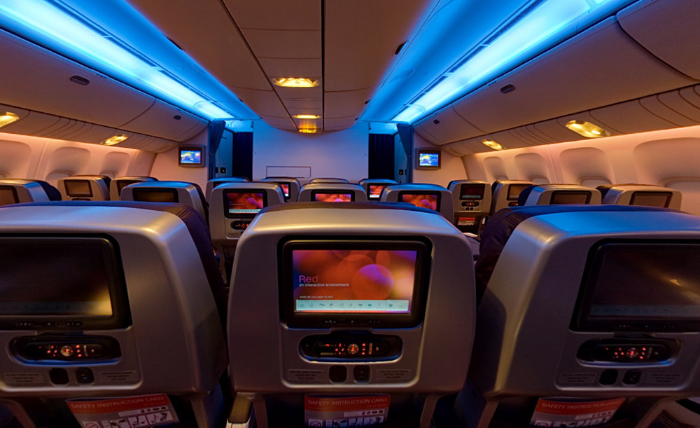 Premium Economy Empty Seats in Plane.