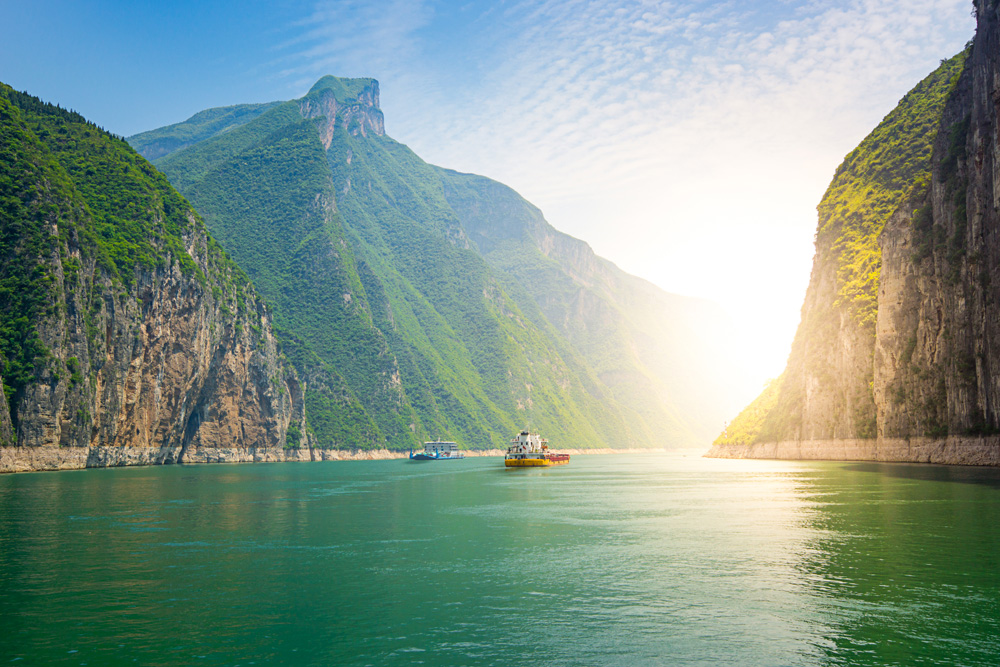 Ships on the Yangtze River, China