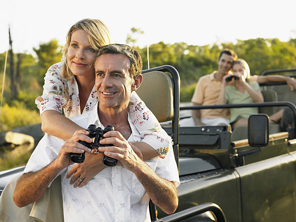 Two Couples on Jeep Safari, South Africa