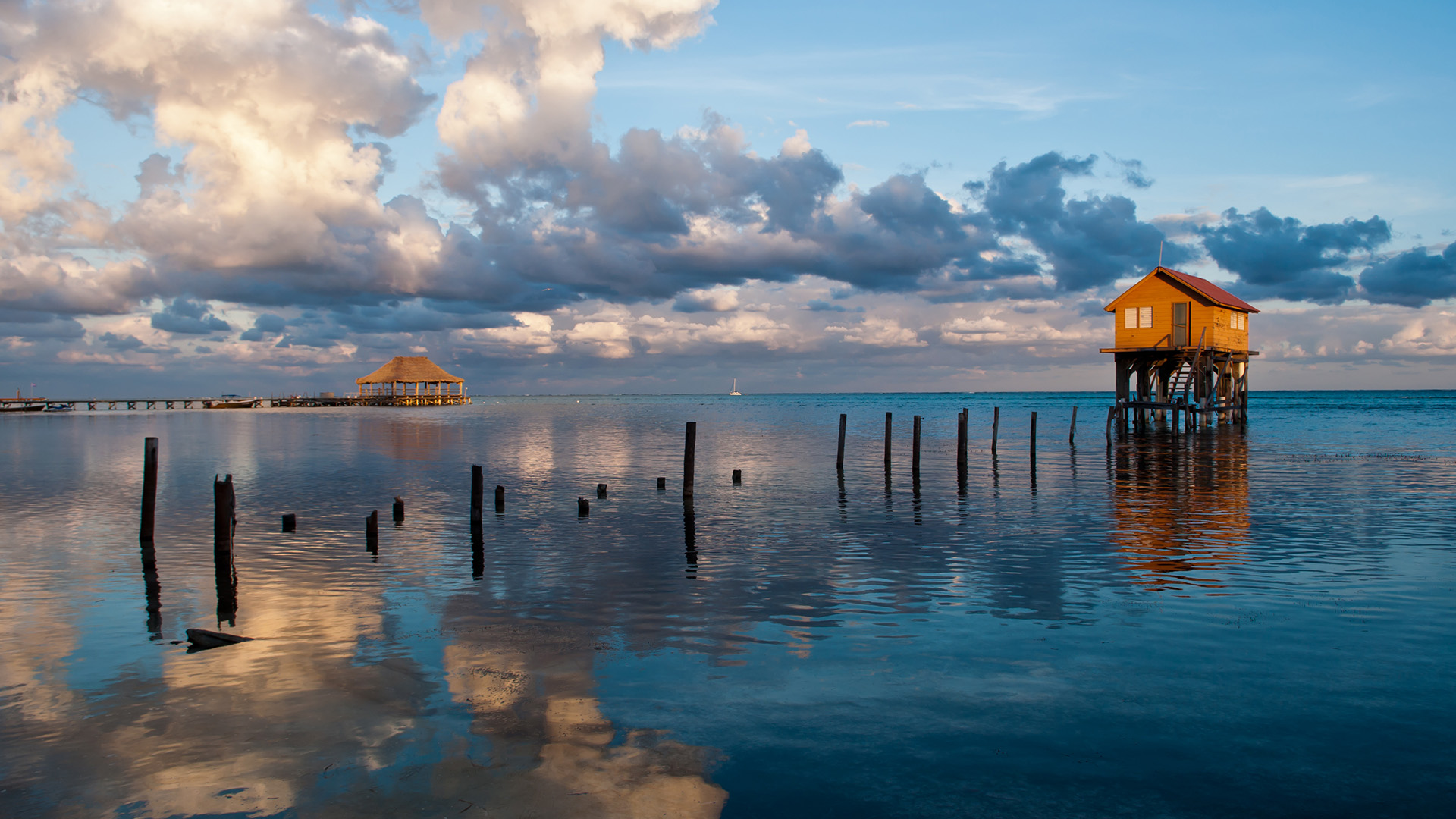 A wooden Ambergris Caye ocean home, Belize