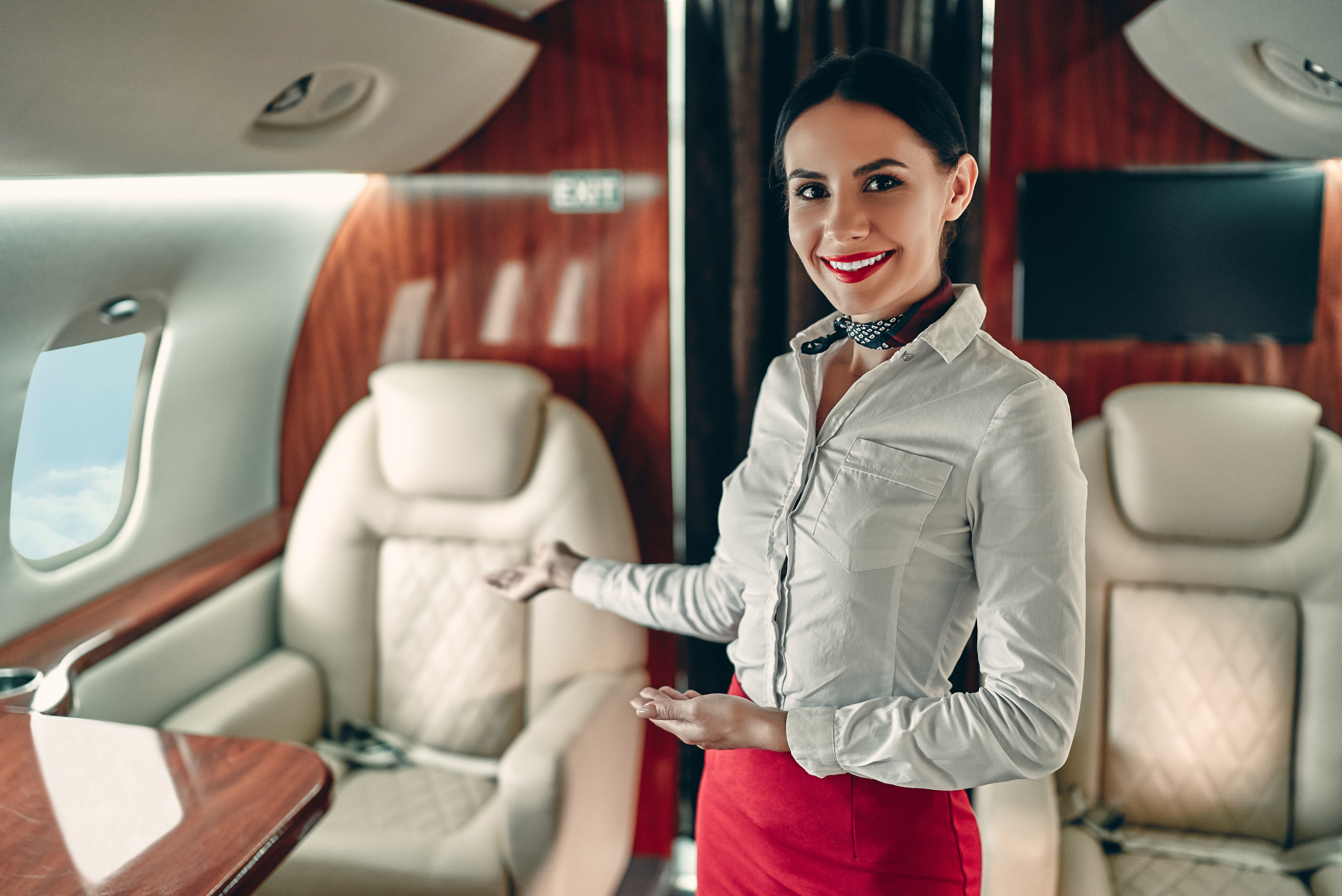  Flight Attedant in Business Class Cabin