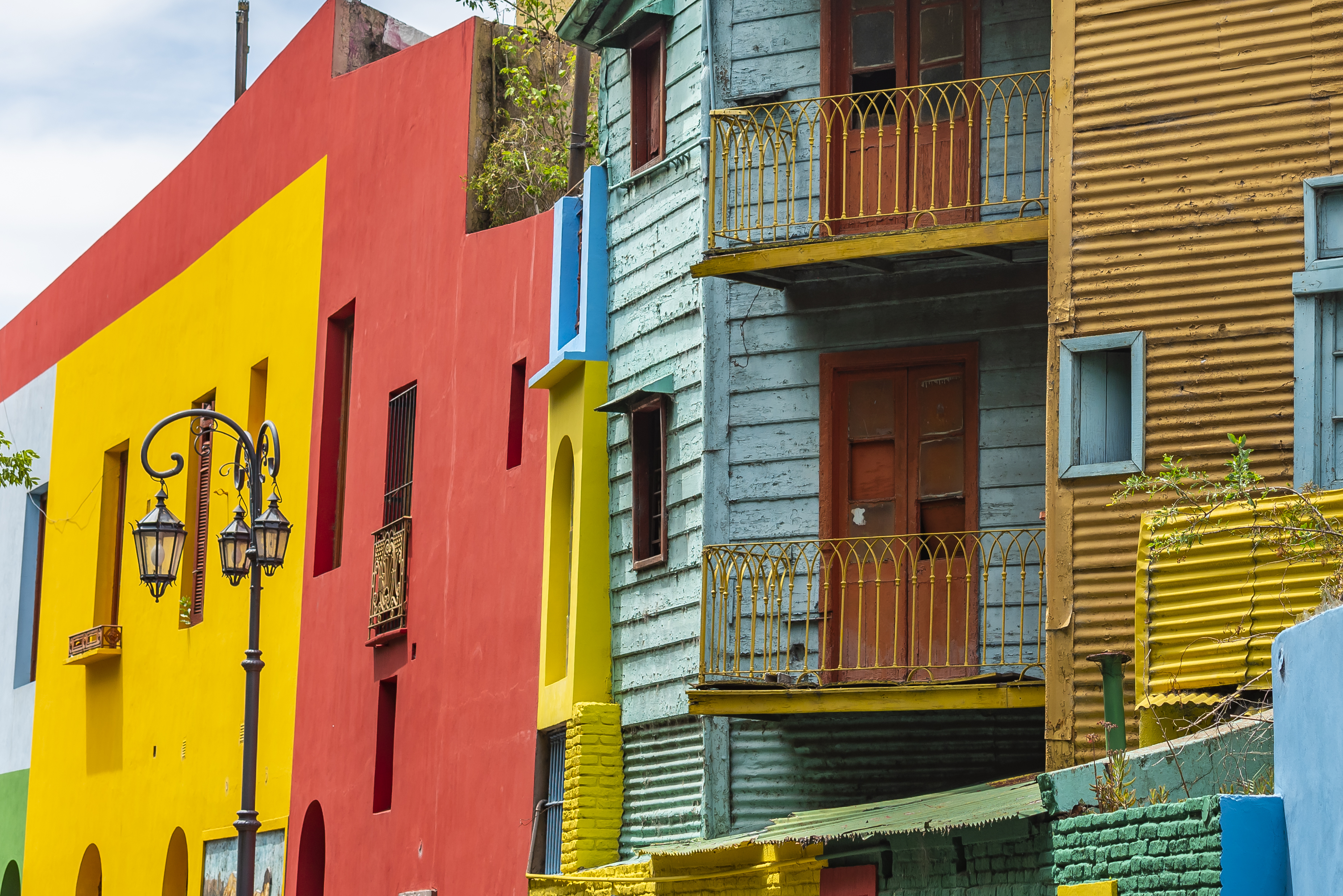 Caminito Street in La Boca with the colorful buildings in Buenos Aires