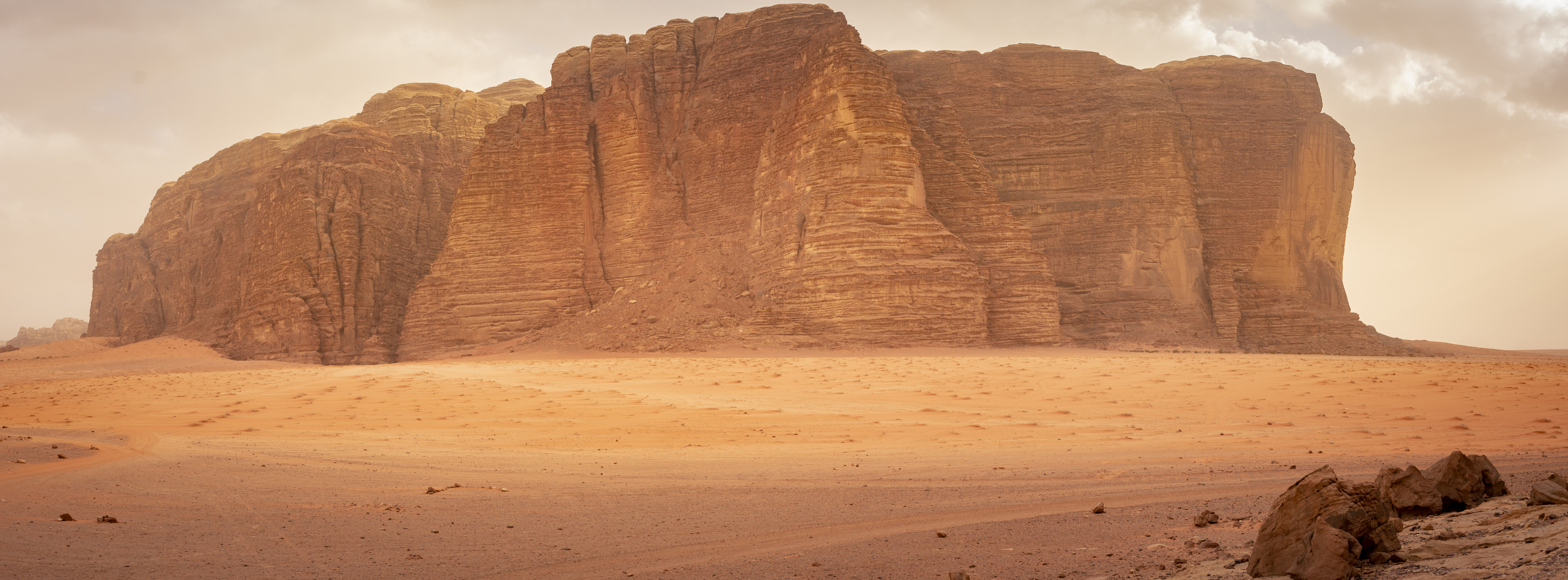Khazali’s mountain in the desert of Wadi Rum, Jordan