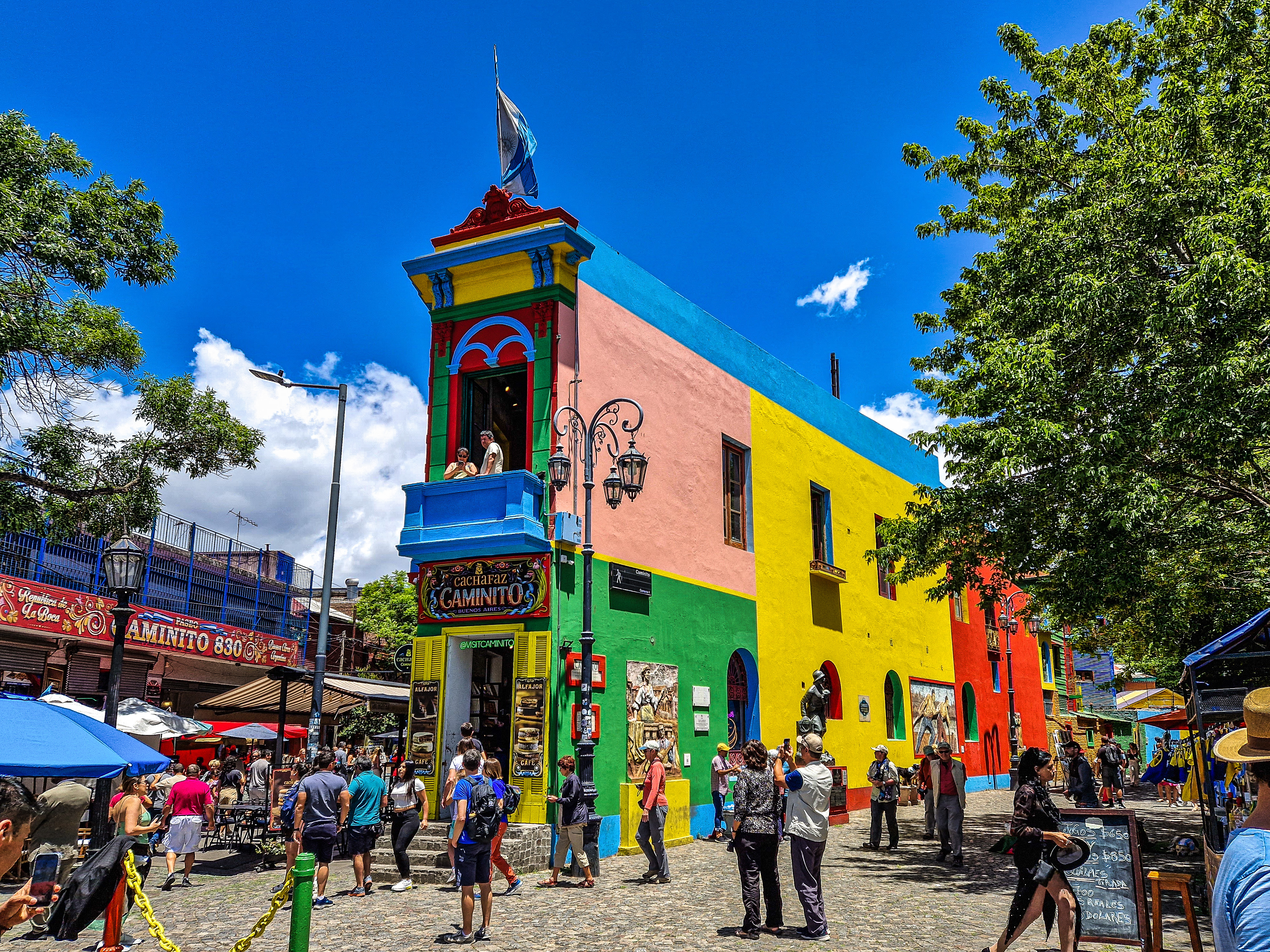 Colorful buildings in Caminito street in La Boca at Buenos Aires, Argentina