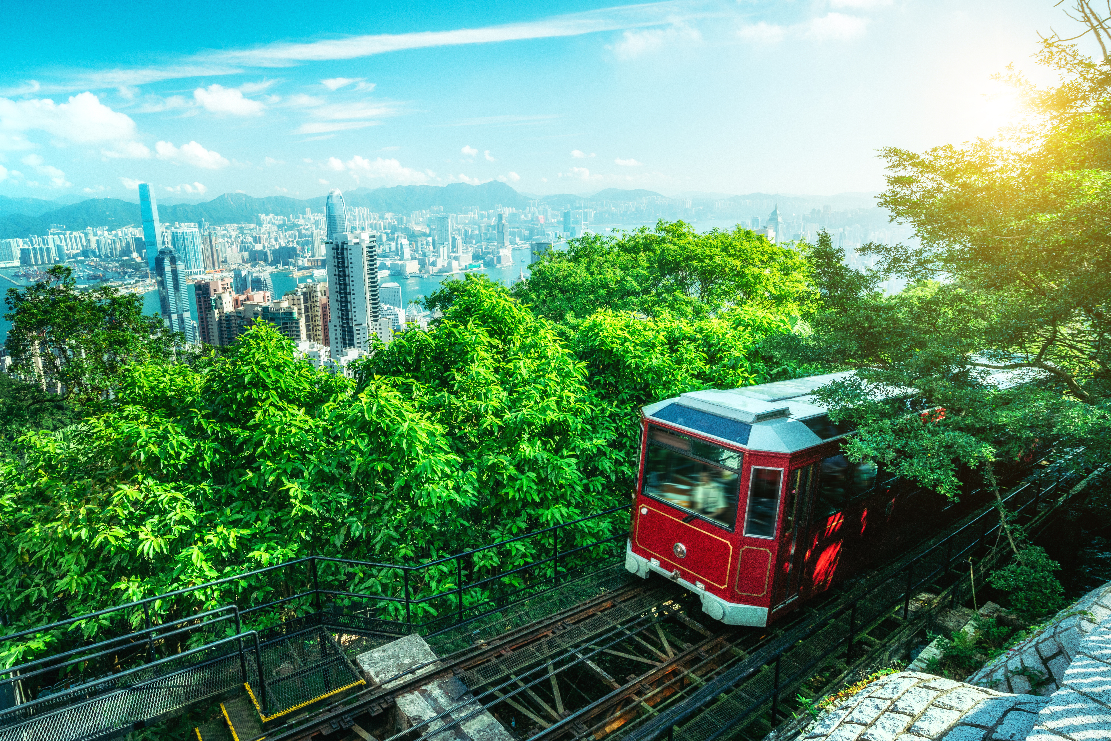  Tourist peak tram in Hong Kong