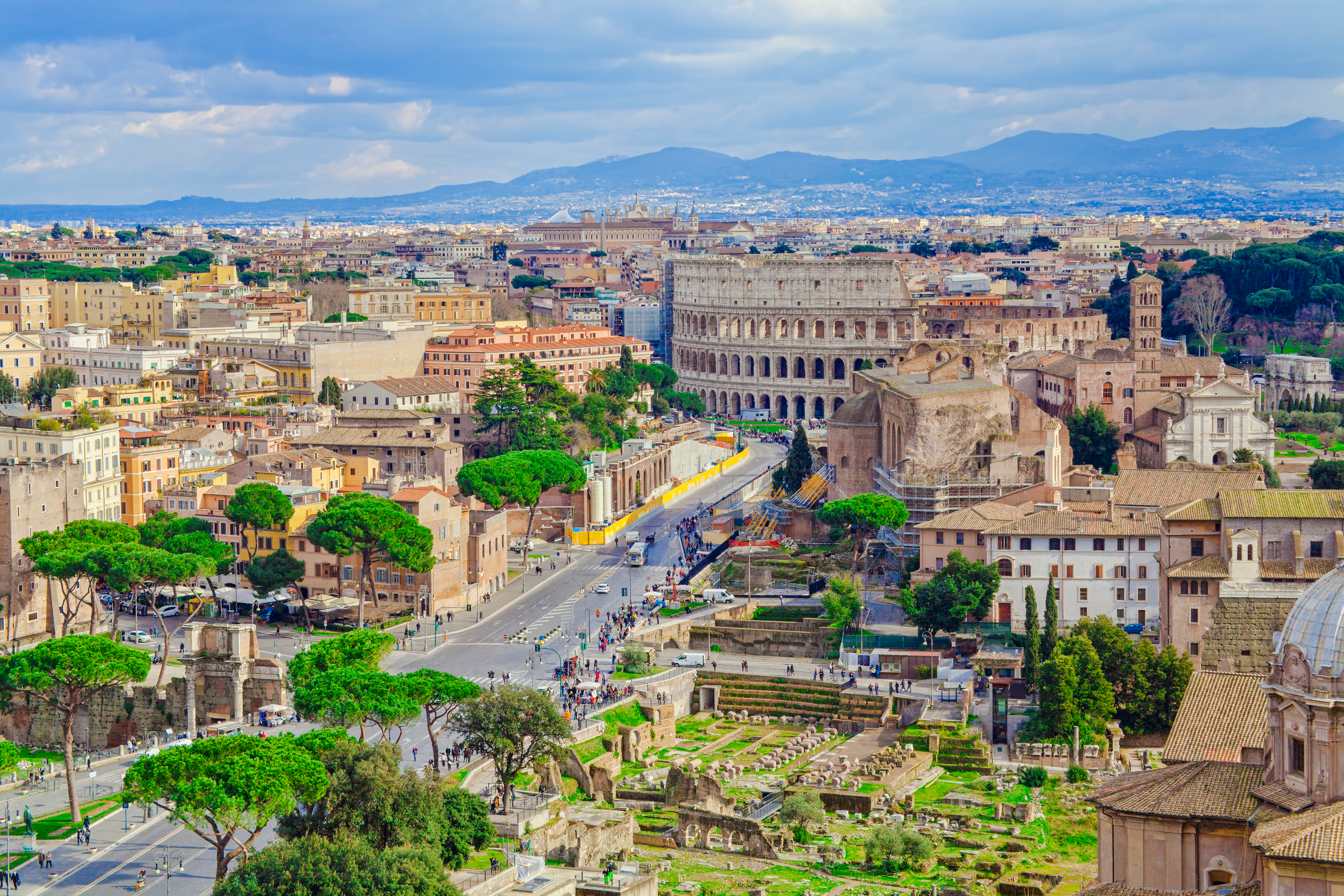 Cityscape of Rome, Italy