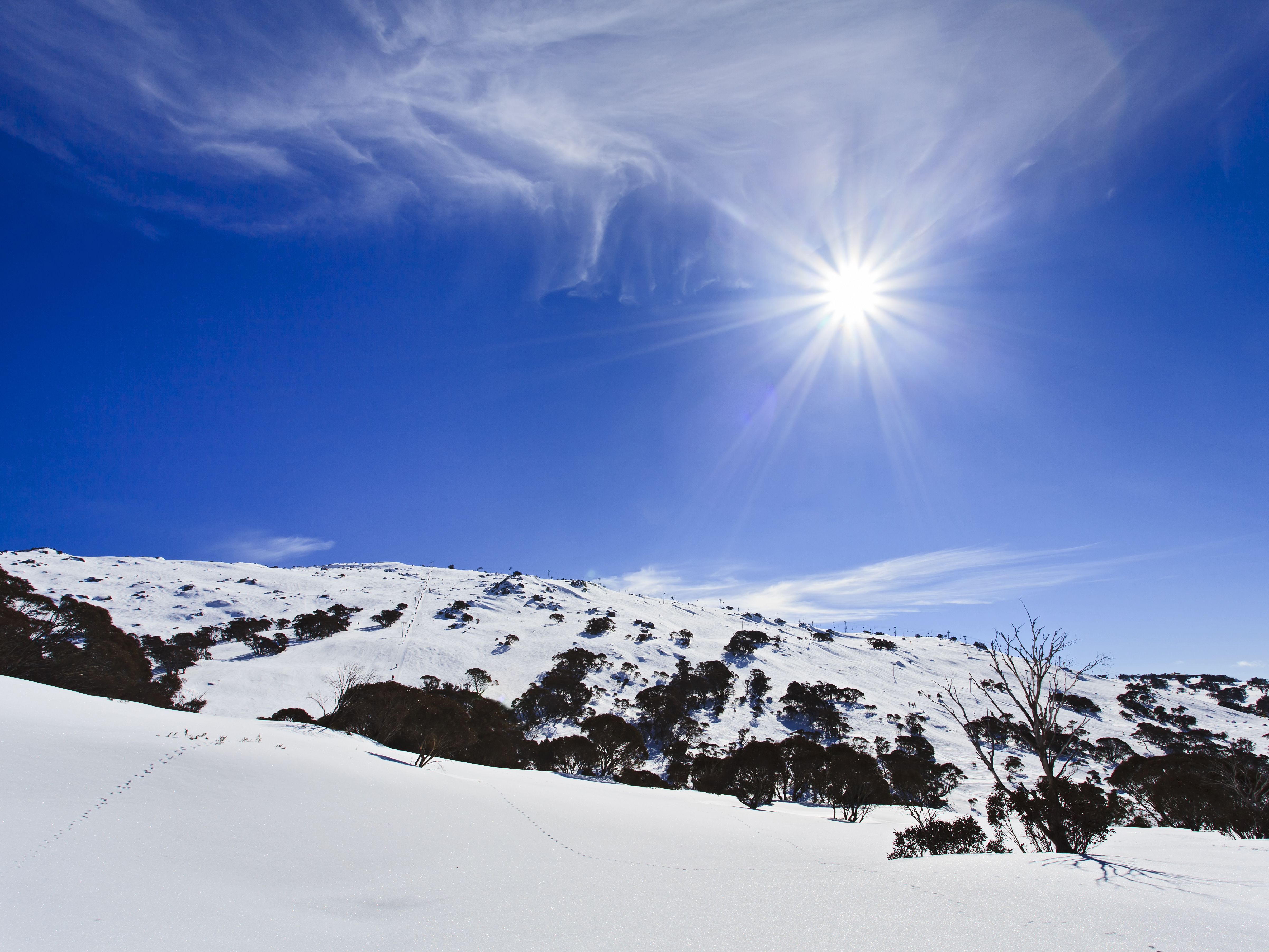 Perisher Valley in Snowy Mountains, Australia