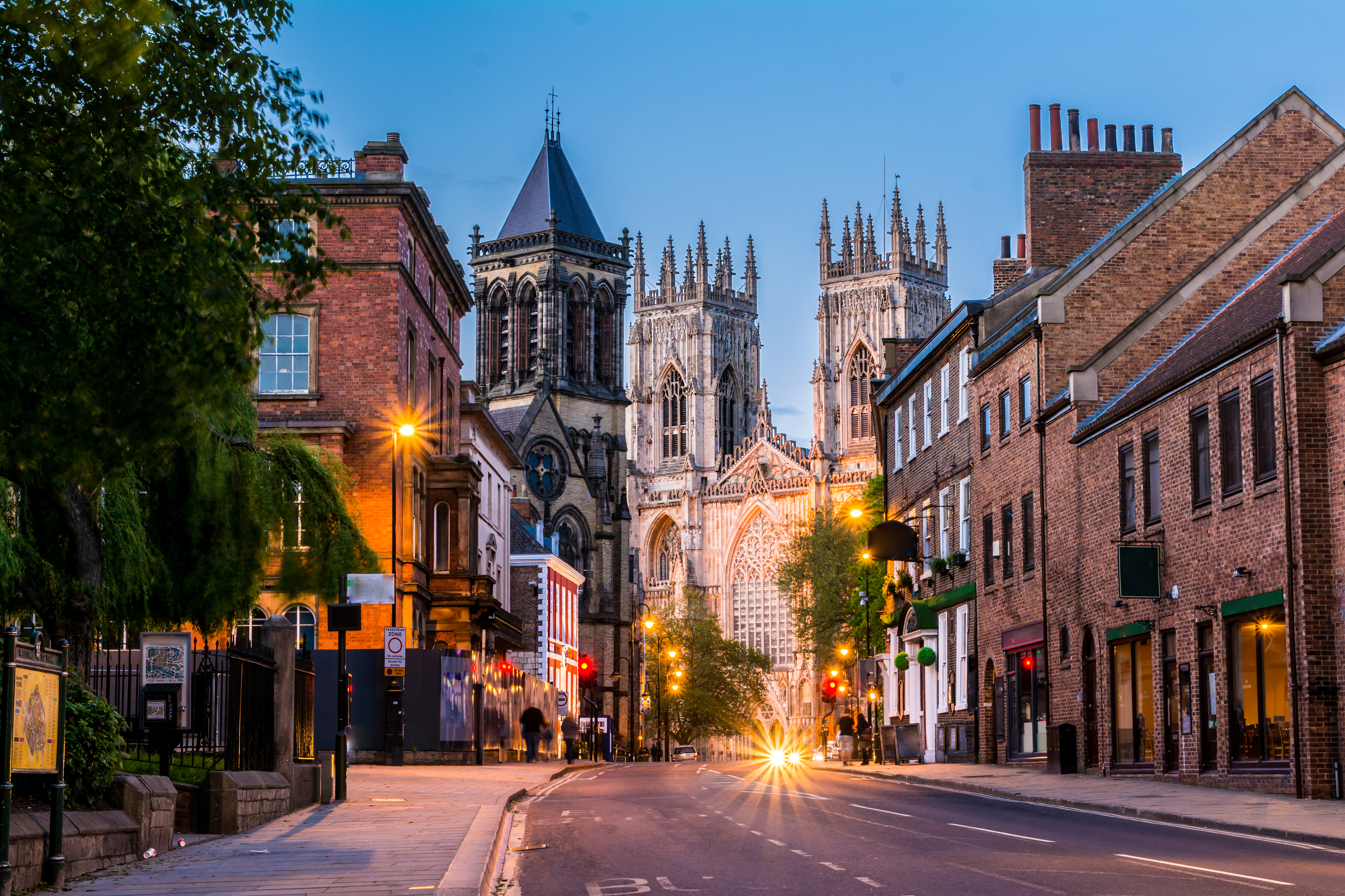 Cityscape View of York with York Minster in the background, England, UK
