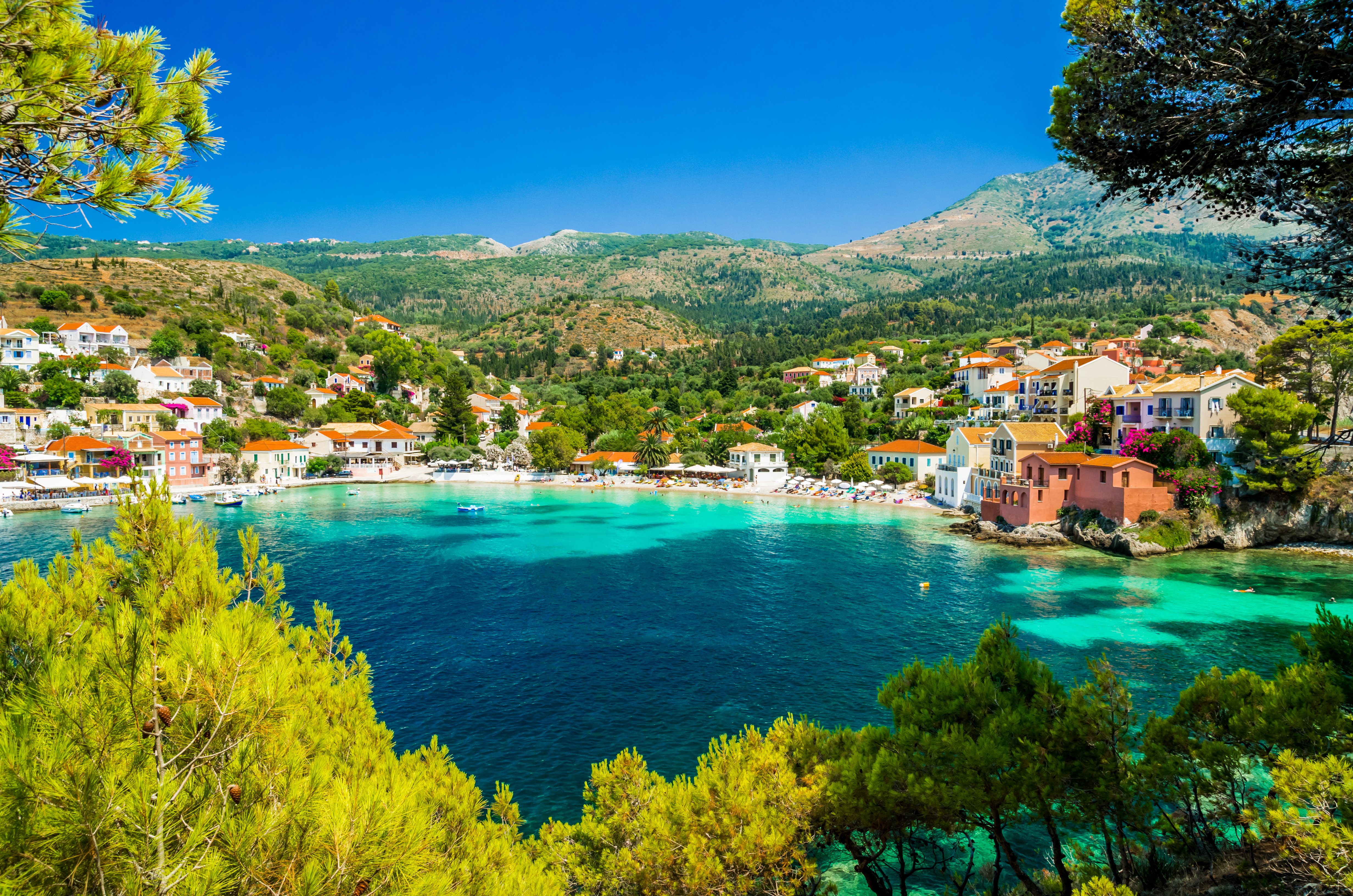 Assos village on the Island of Kefalonia, Ionian Islands, Greece