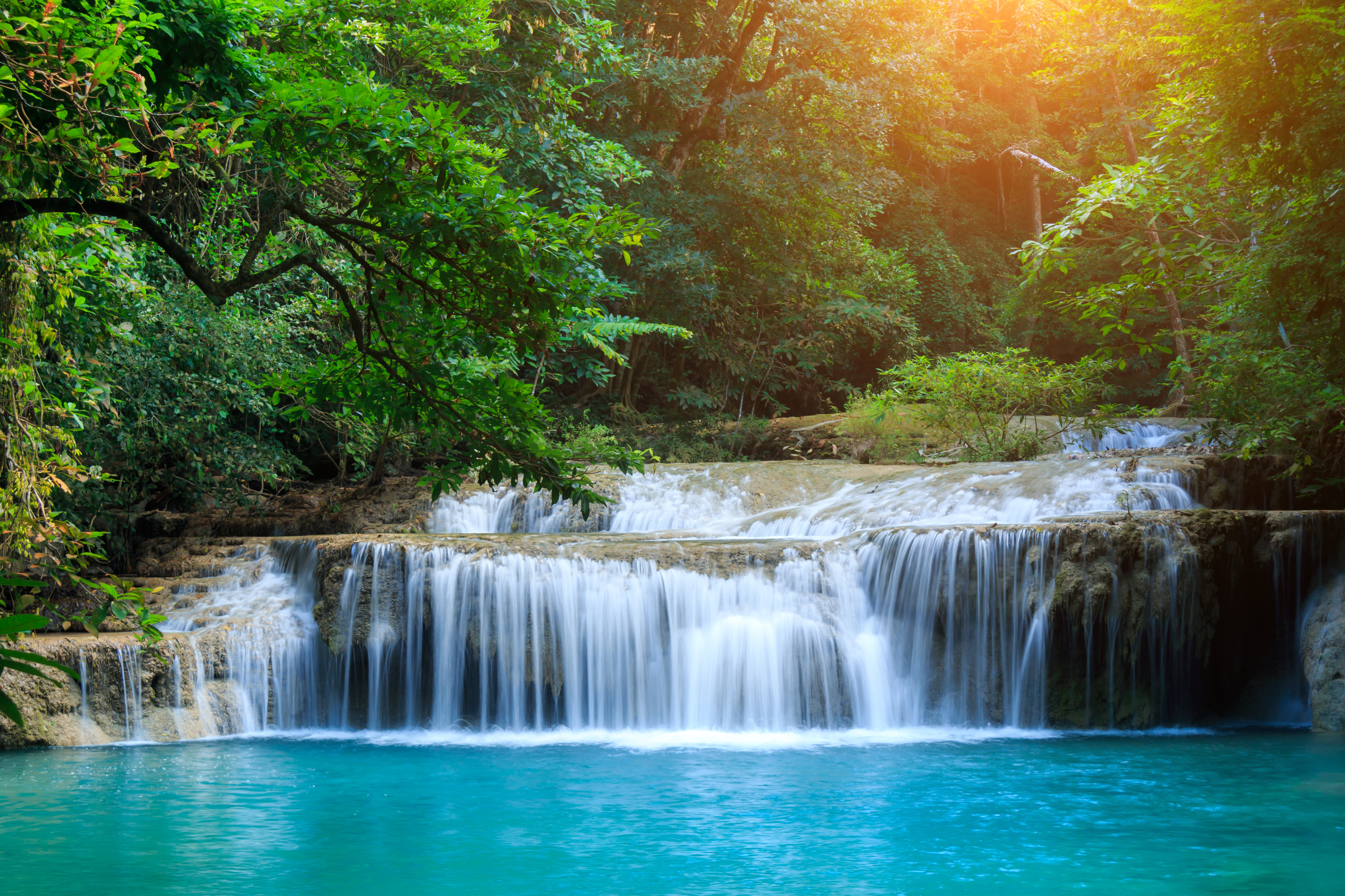 Erawan Falls in Kanchanaburi, Thailand