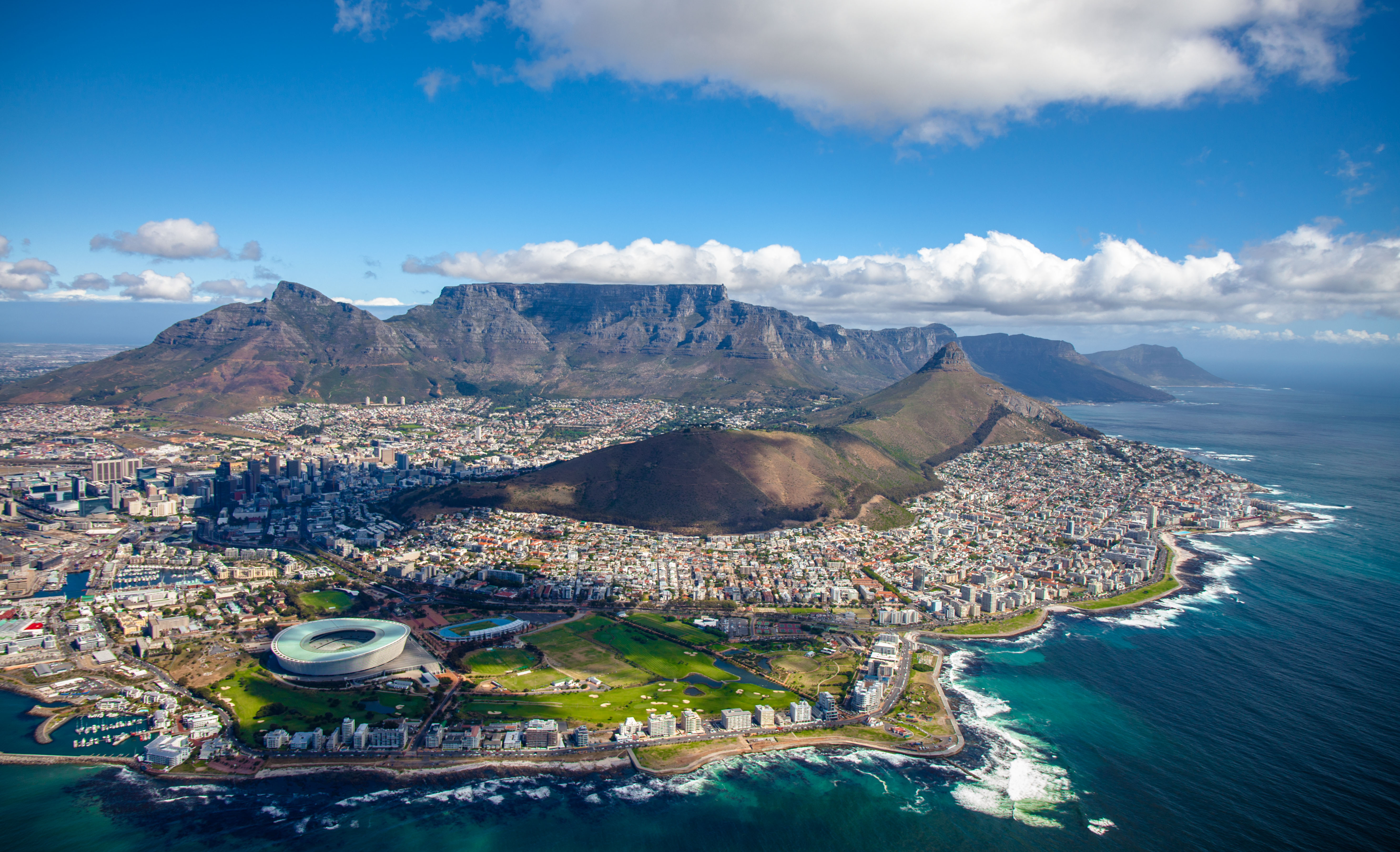 Aerial View of Cape Town, South Africa