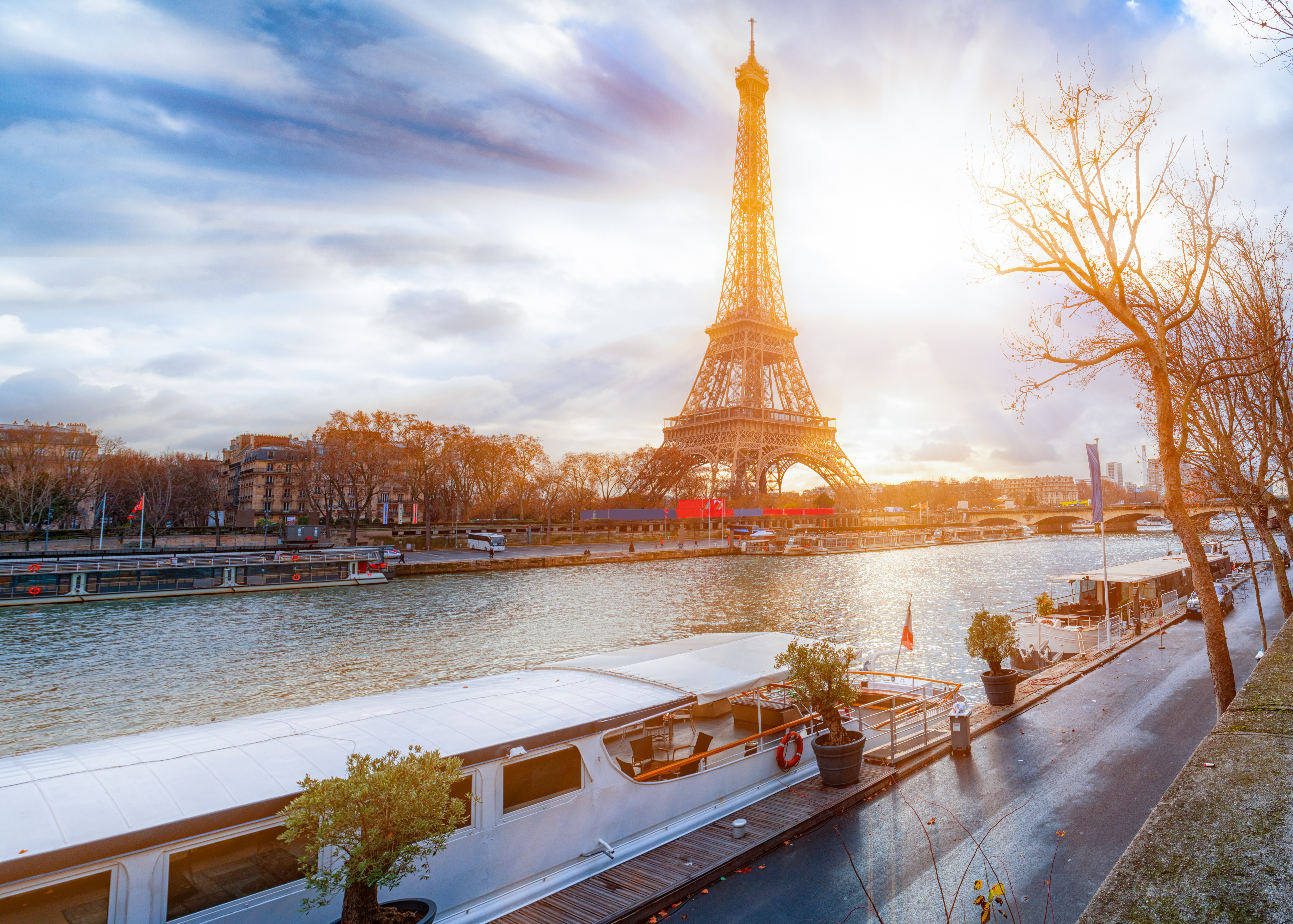 Eiffel Tower at River Seine, Paris, France