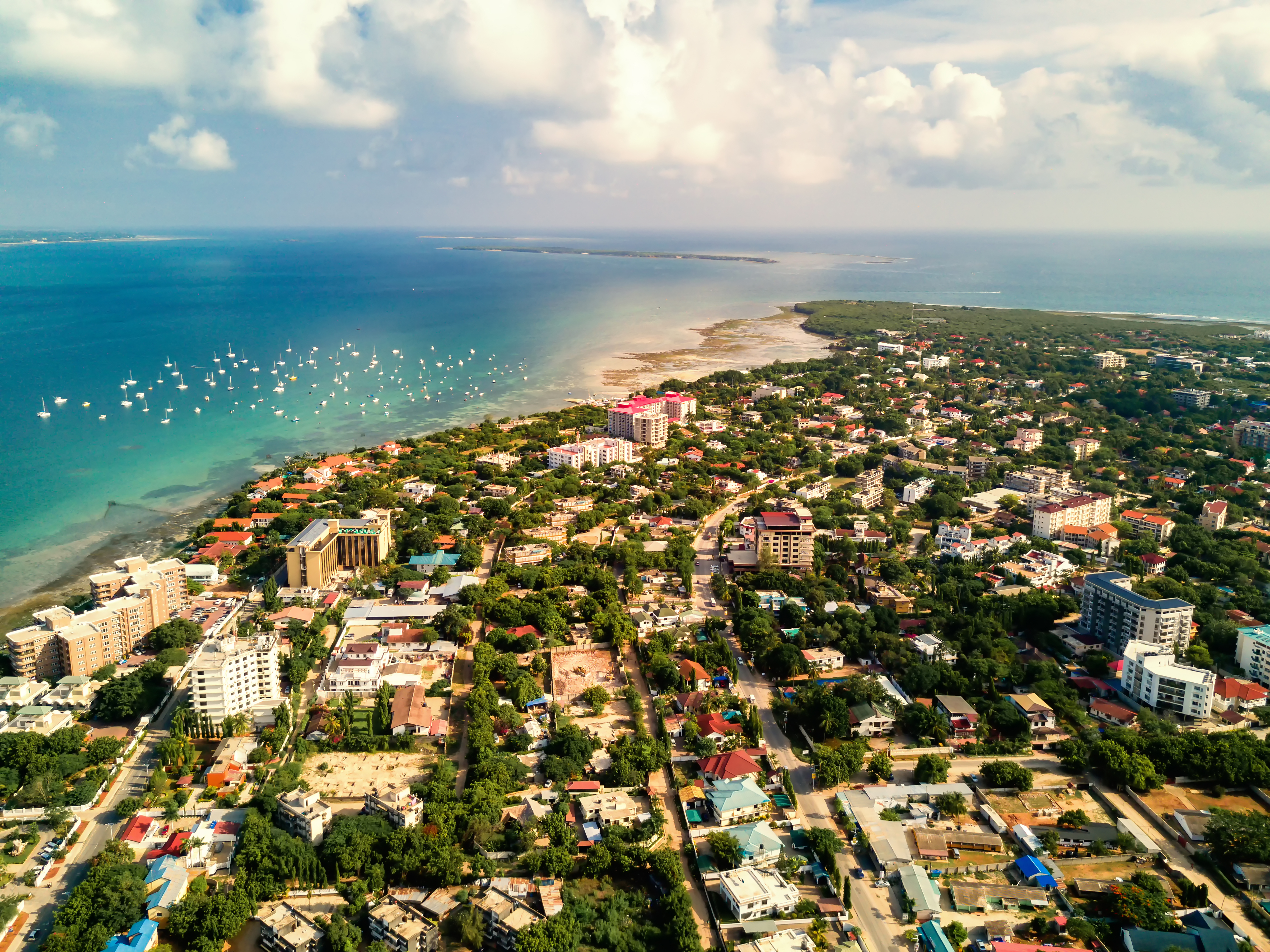 Aerial View of Tanzania's East Coastline, Tanzania Tour