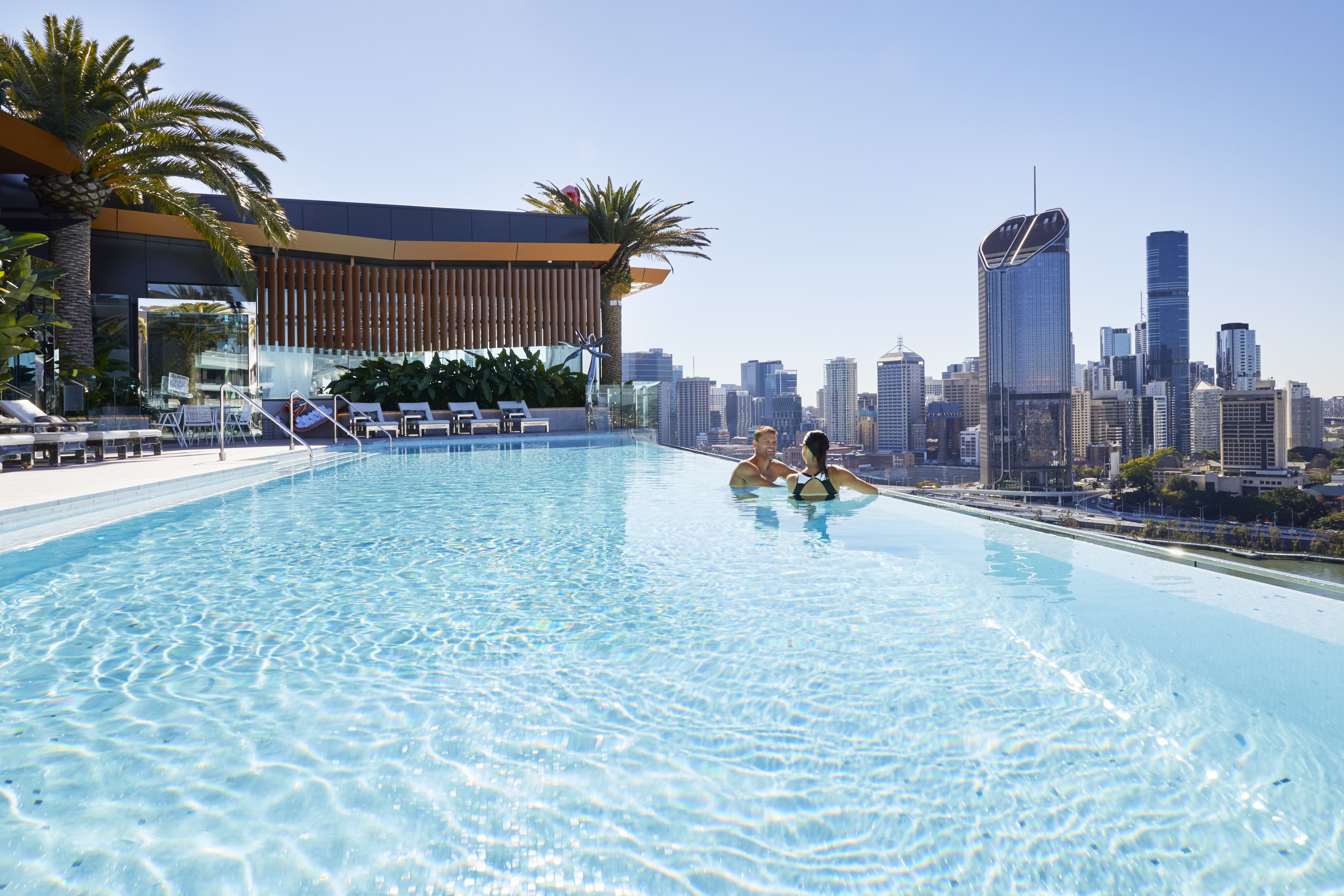 A rooftop pool in Brisbane, Australia