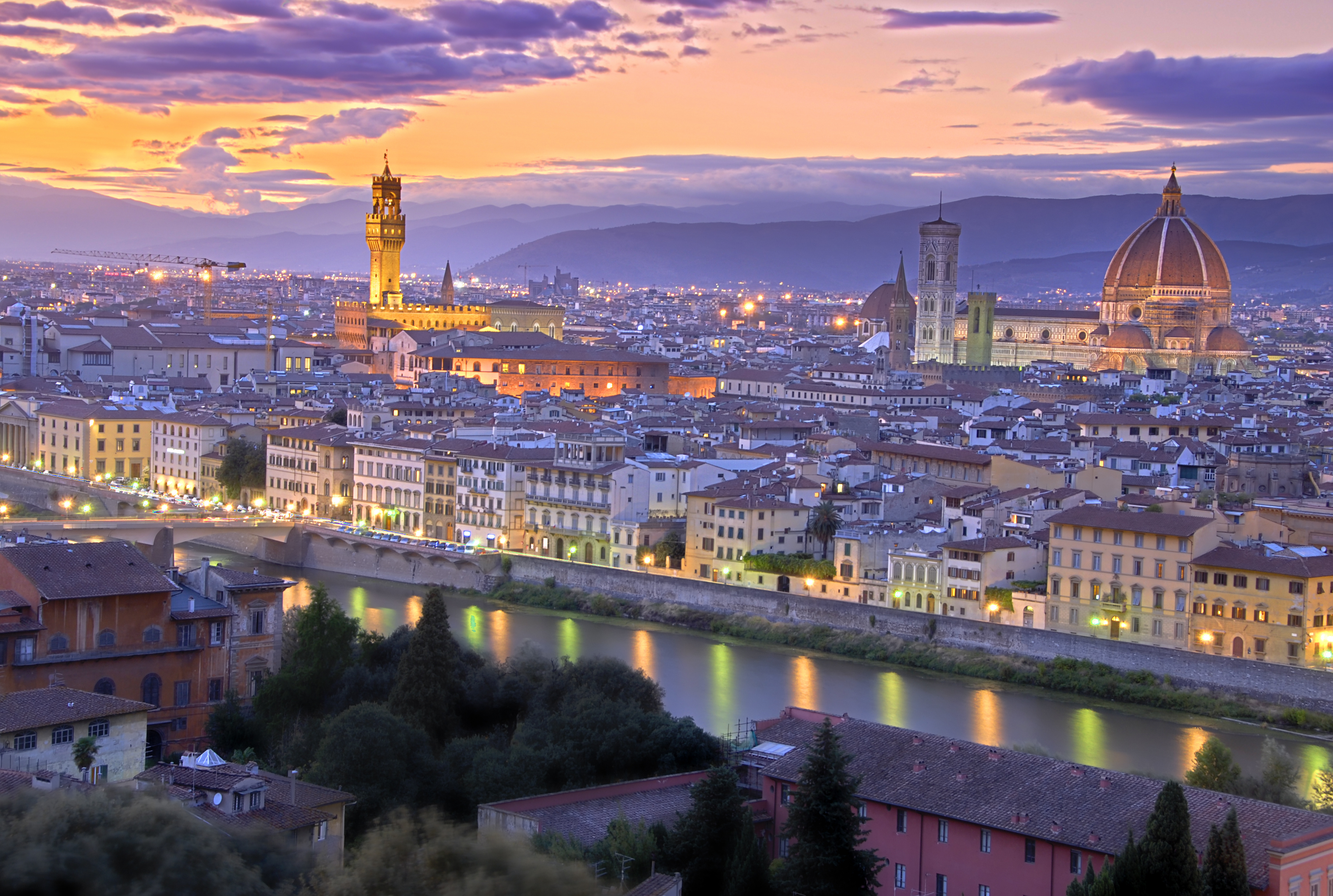 Sunset in Florence Italy