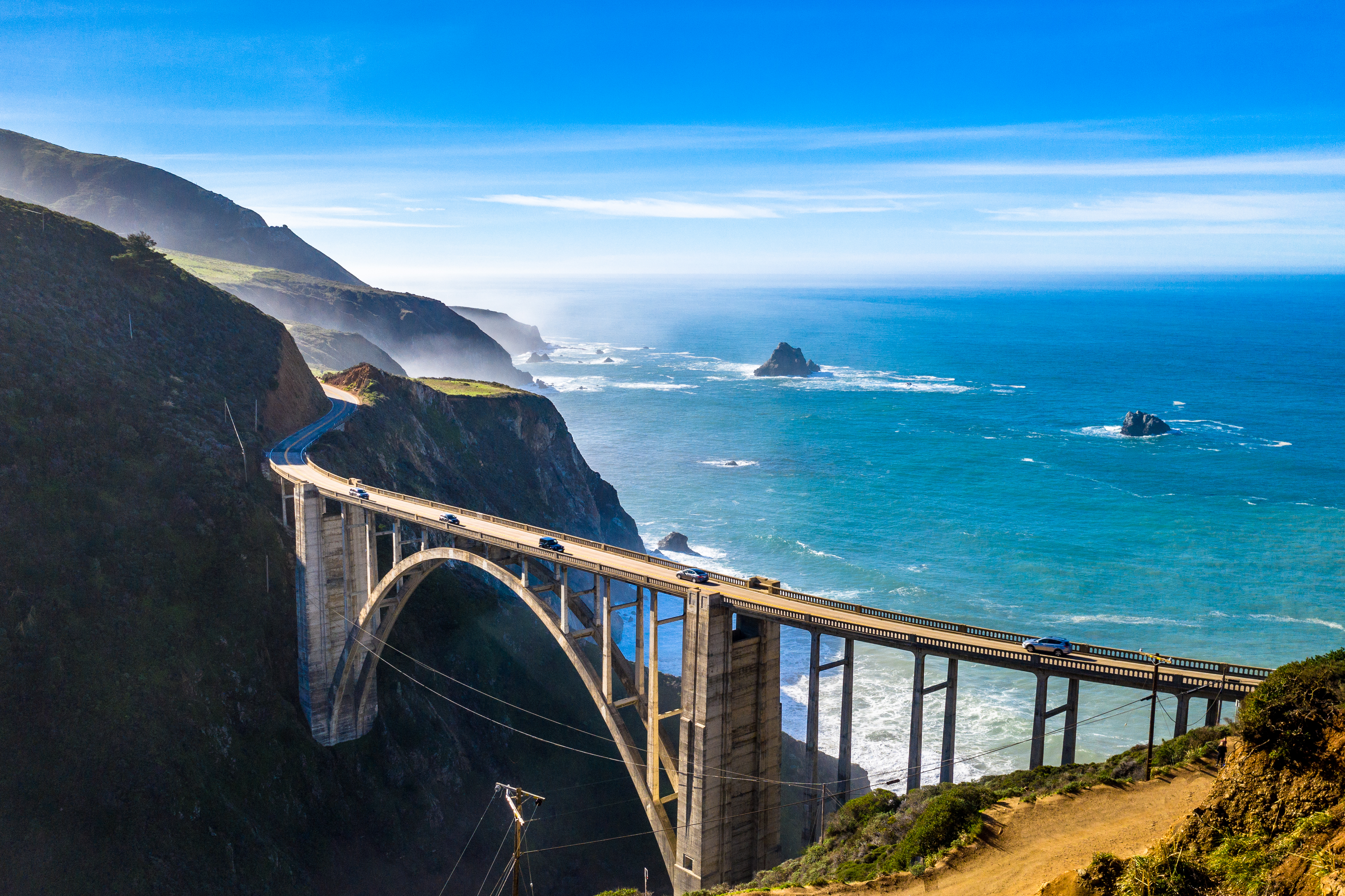 Big Sur Bridge California Ocean Road Costline CA-1