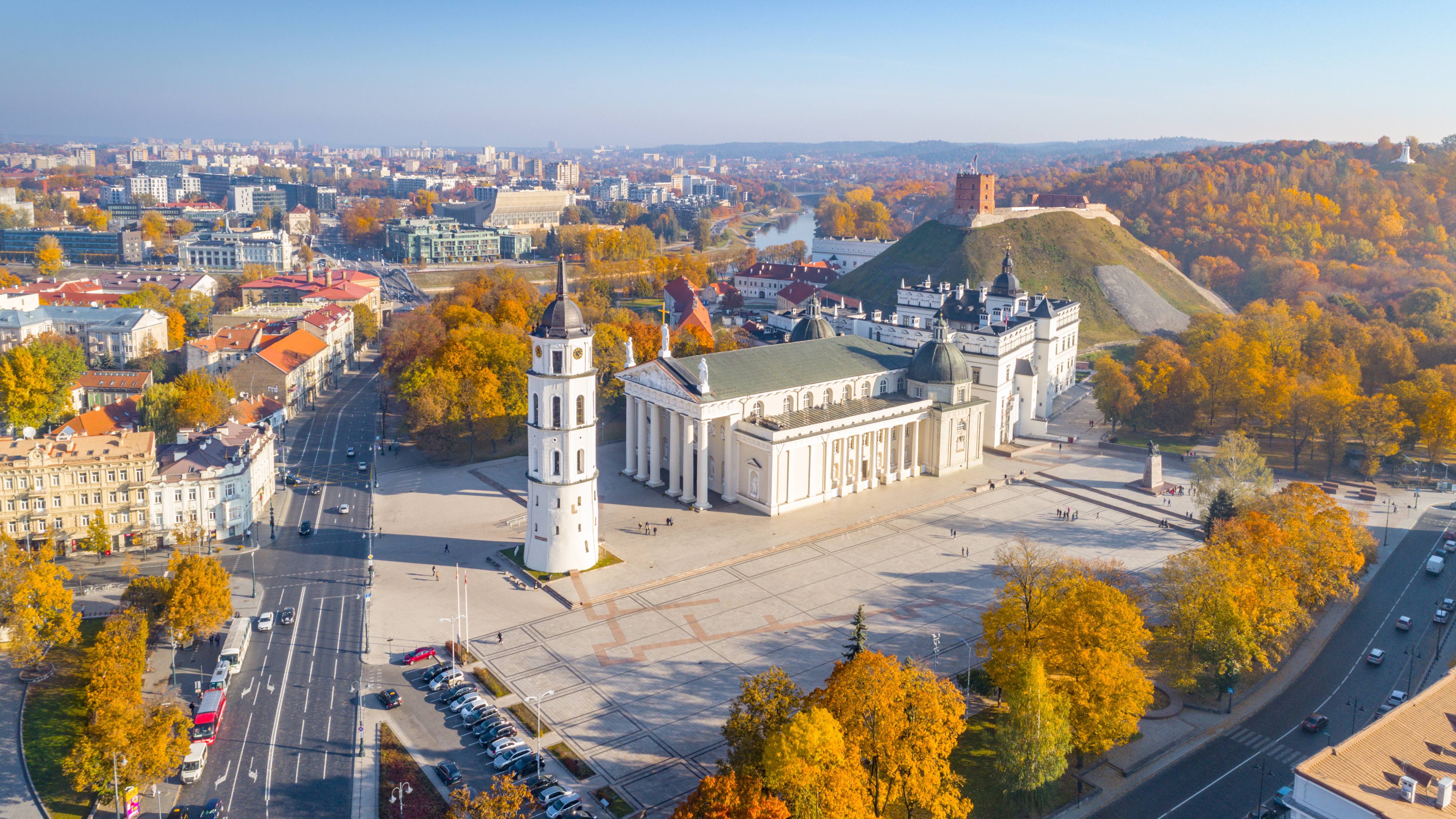 The Cathedral Square, main square of the Vilnius Old Town
