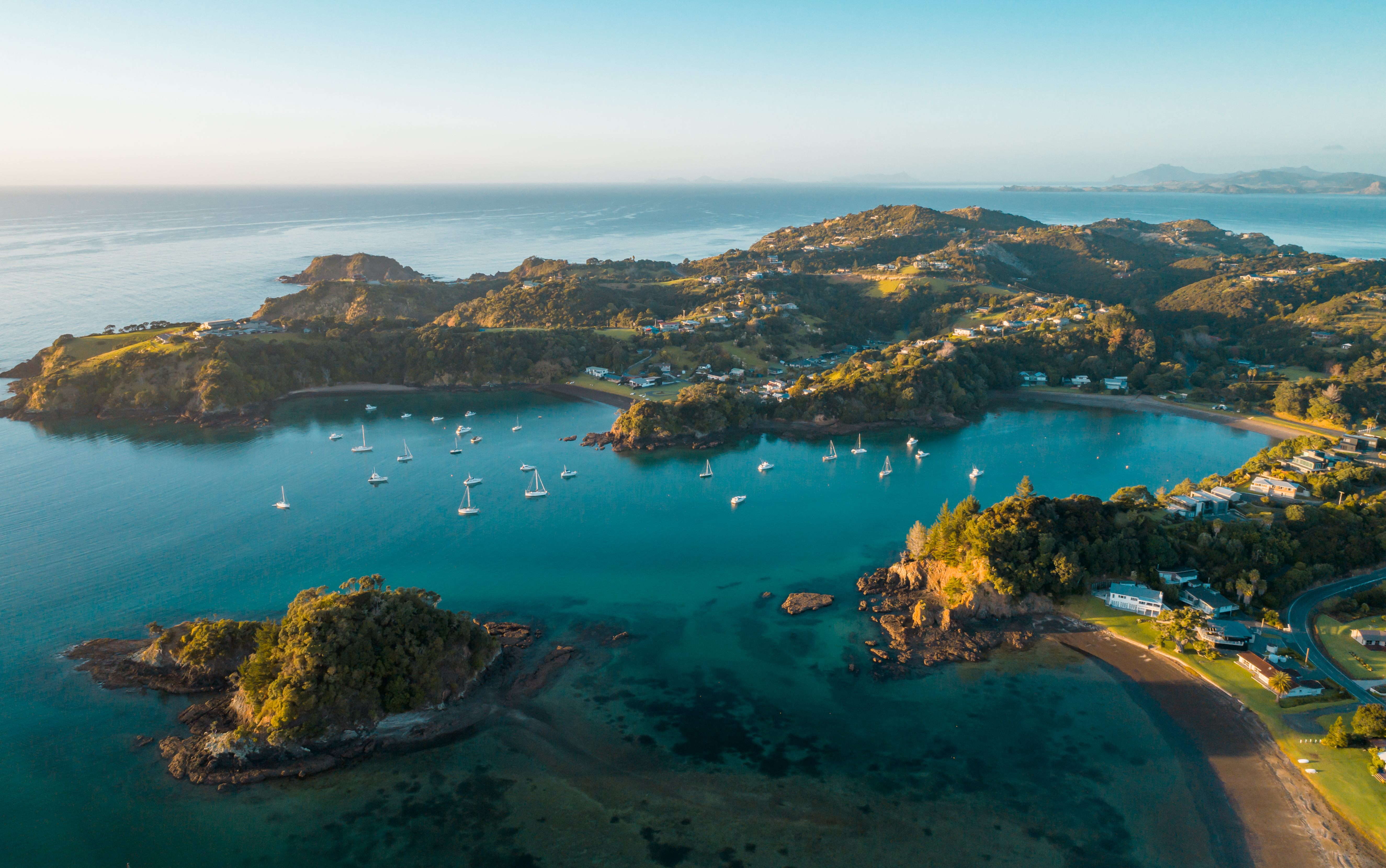 Early morning sunrise over coast