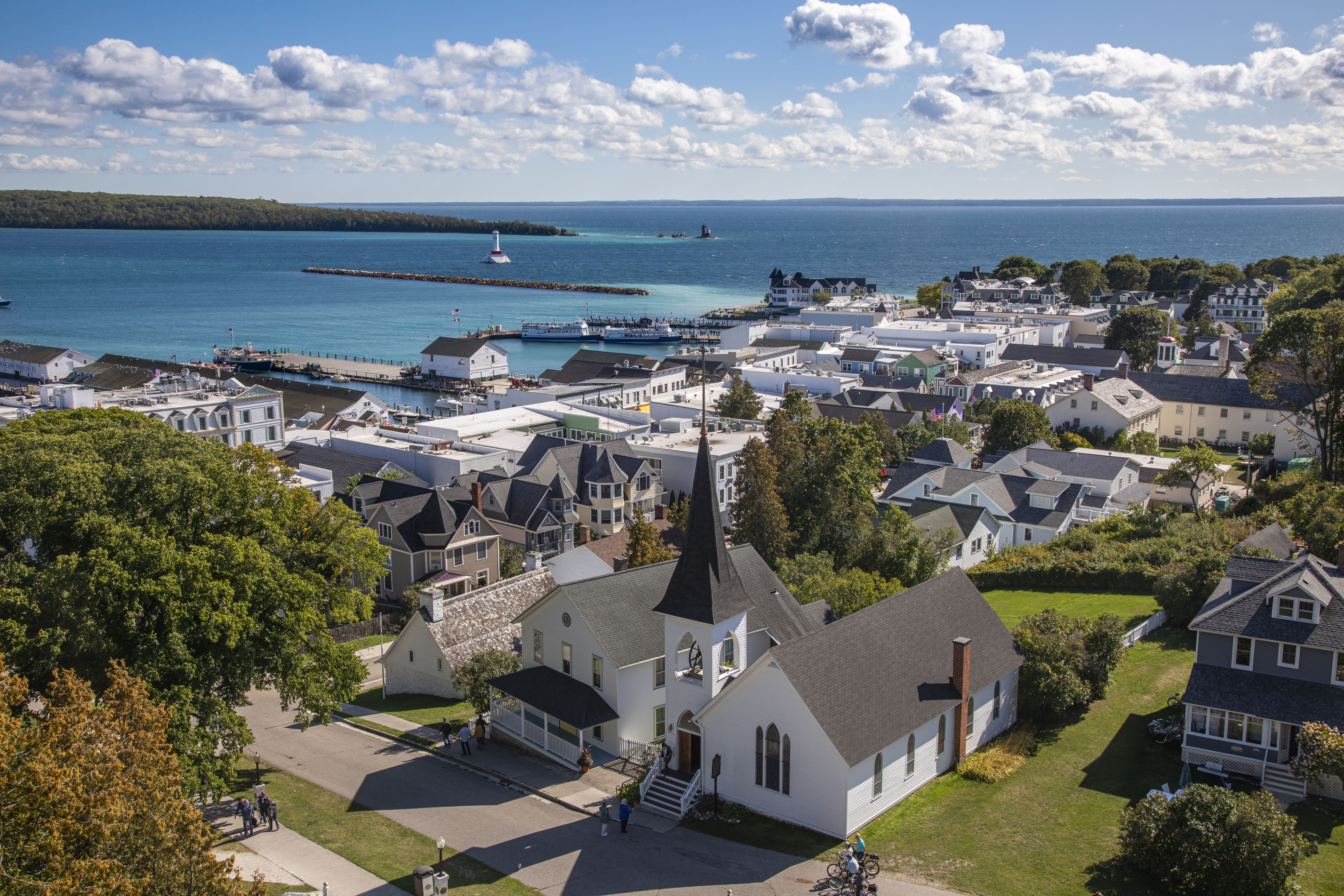 Mackinaw Island Town View, Michigan