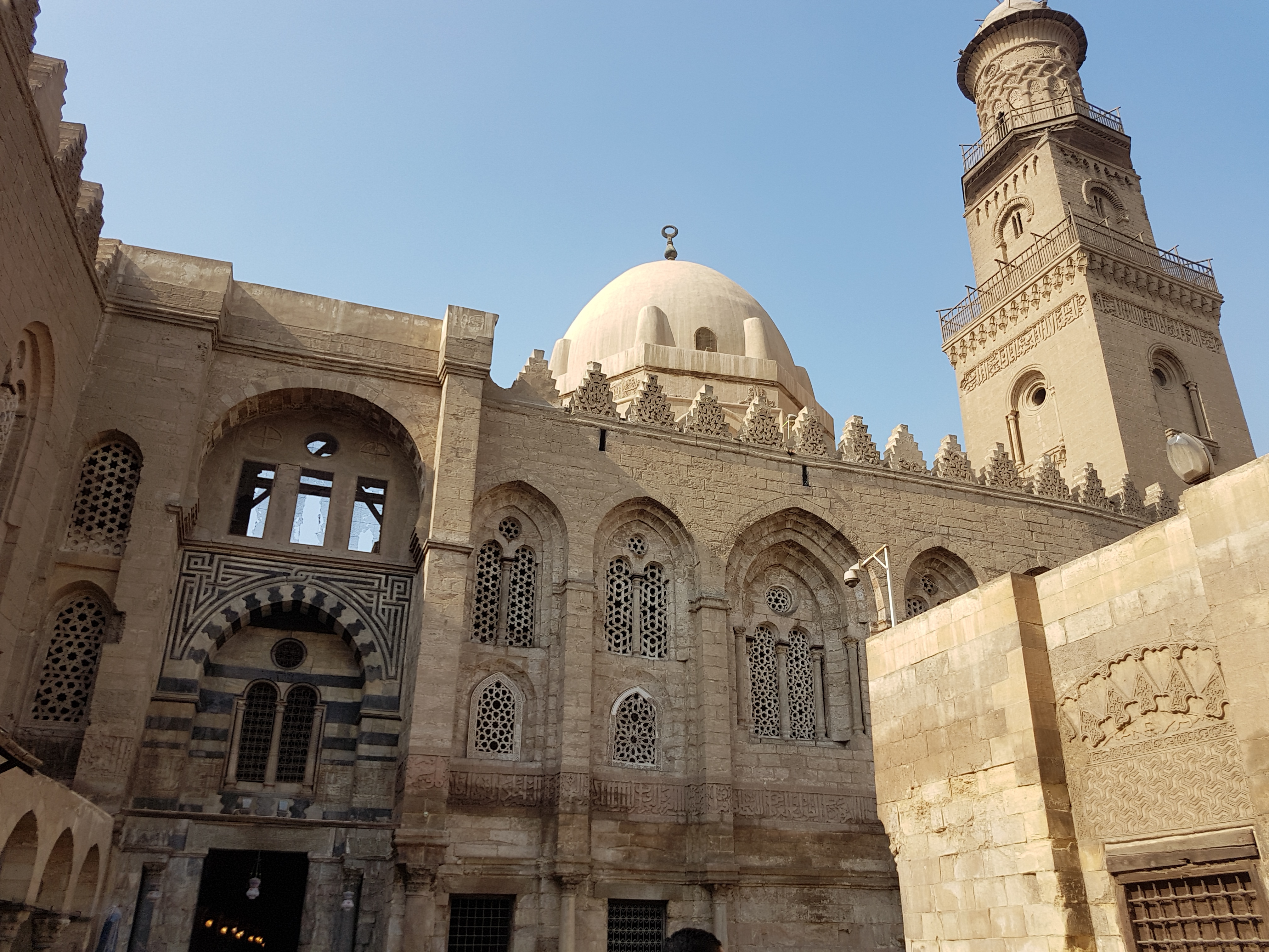 Al-Aqmar Mosque in the old city of Cairo on al-Muizz Street, which is is a major street in the walled city of historic Cairo