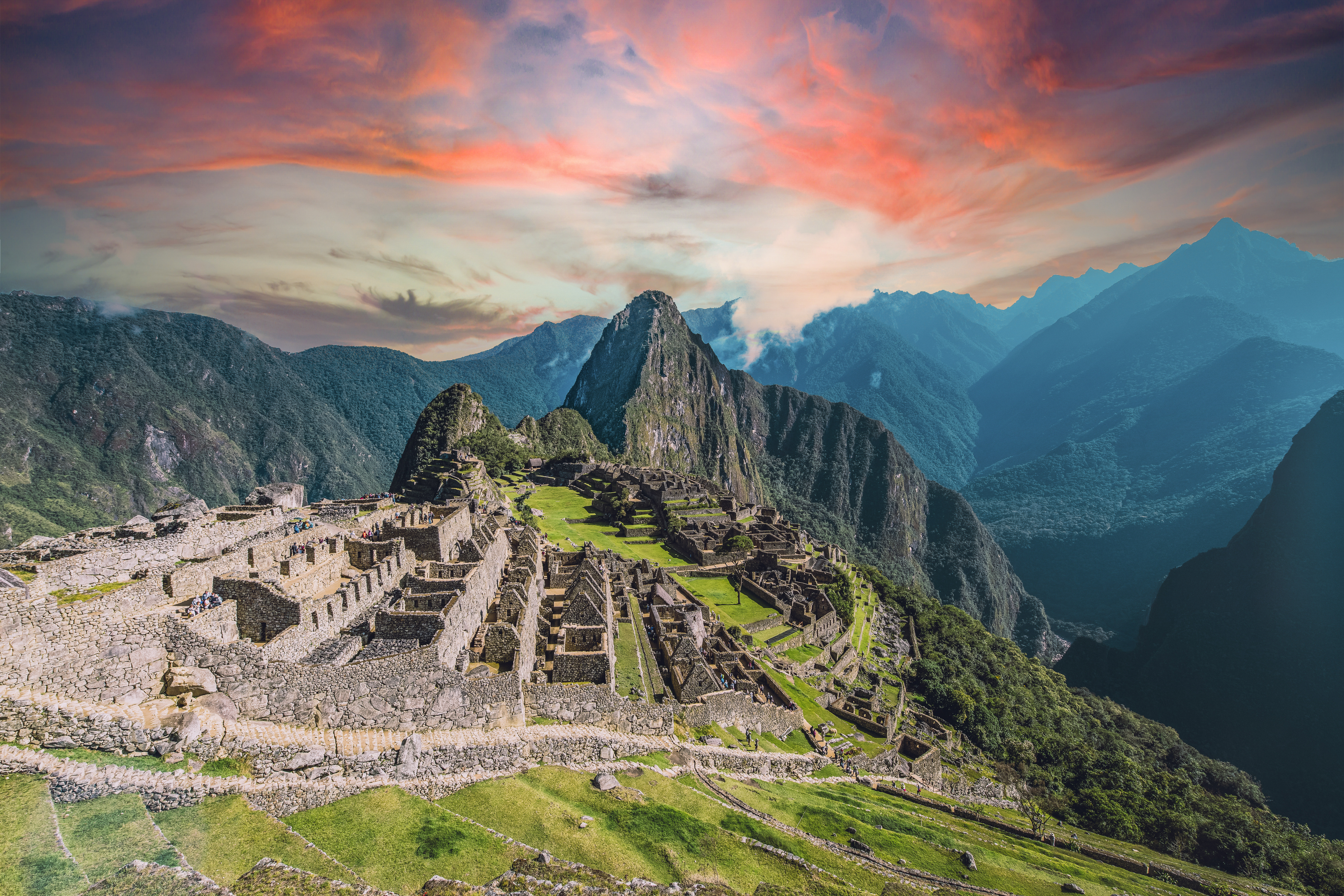 The ancient city of the Inca Empire hidden high up in the Andean mountains.