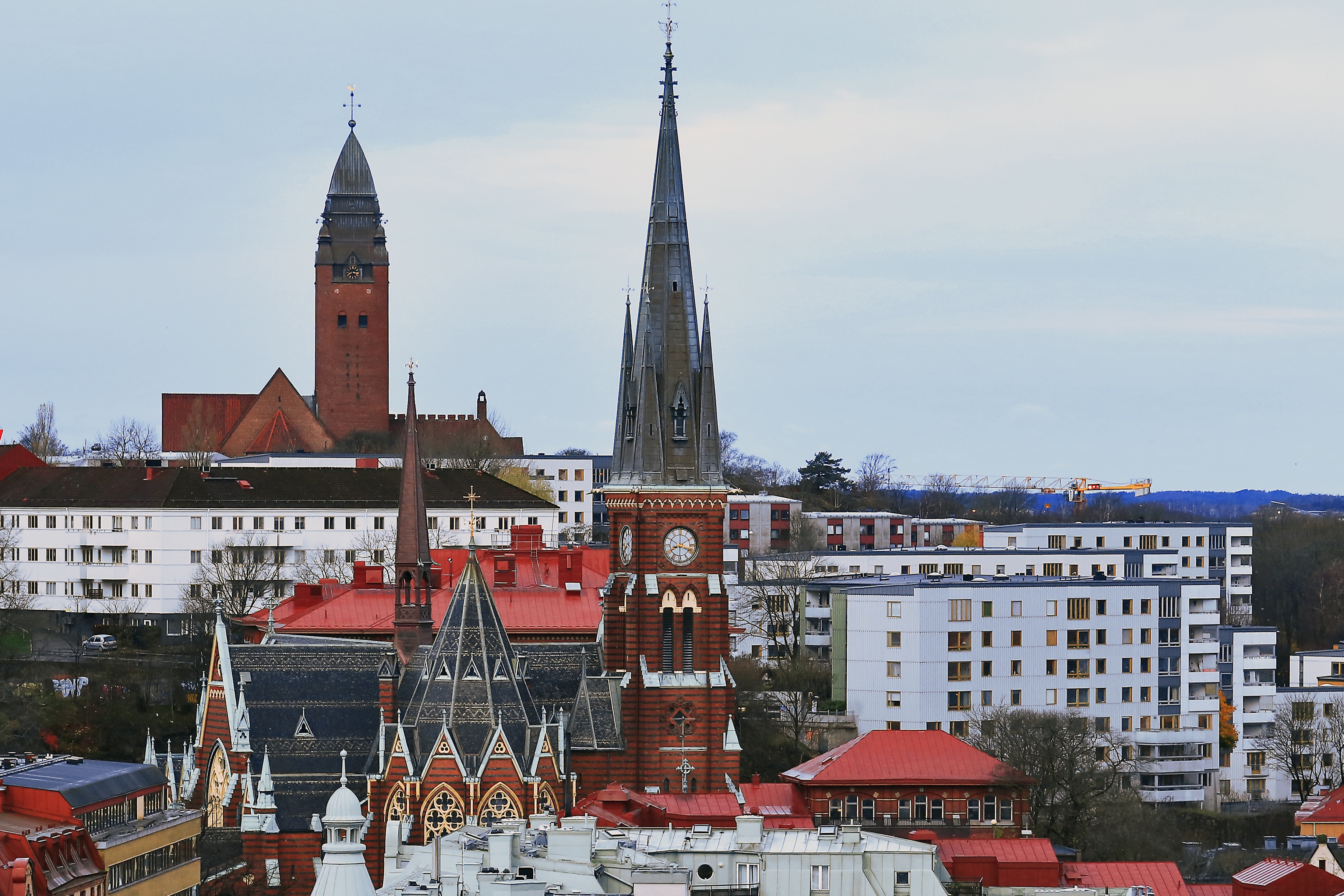 Aerial panorama of the Haga Osccar Frederik Church
