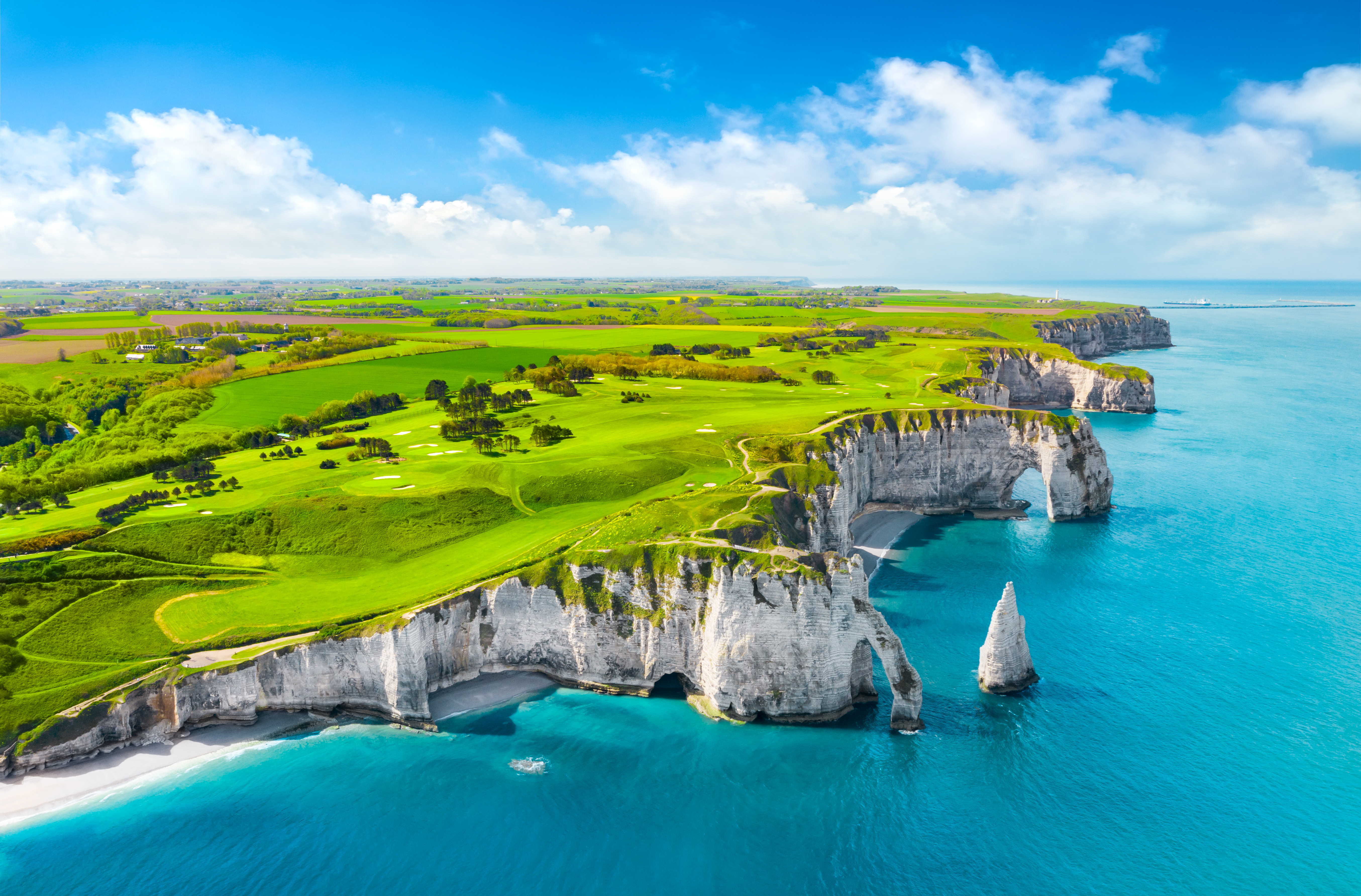 Picturesque panoramic landscape on the cliffs