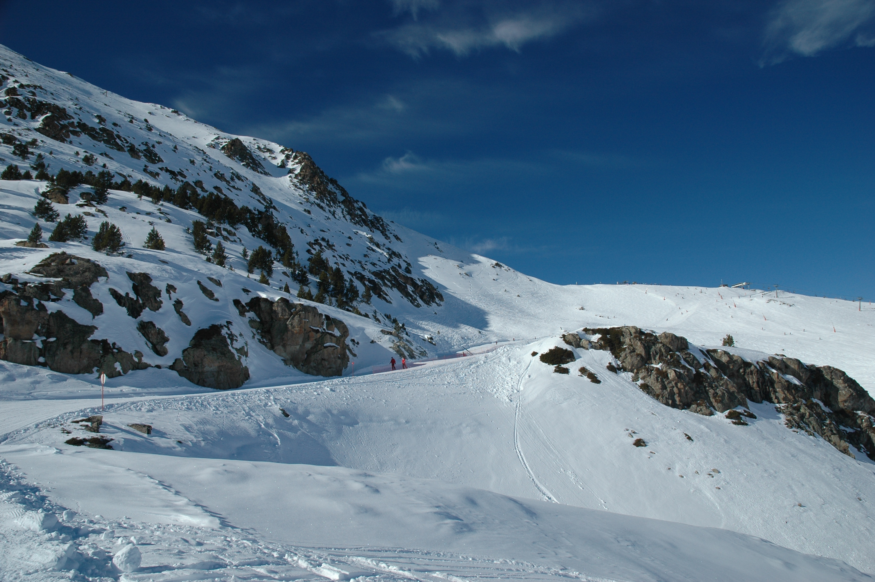 A gentle blue ski run called Tortuga in Grau Roig
