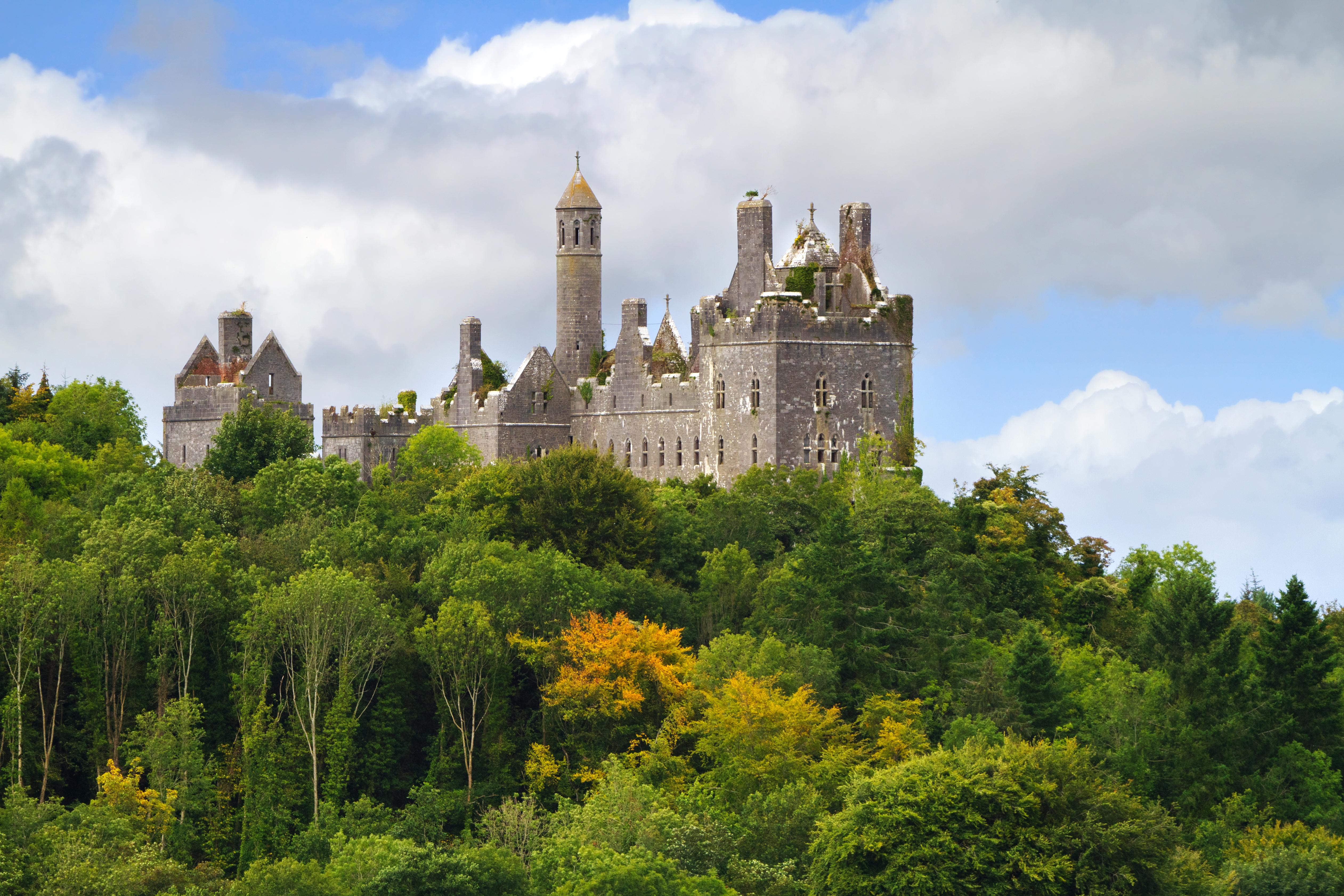 Dromore castle on the hill