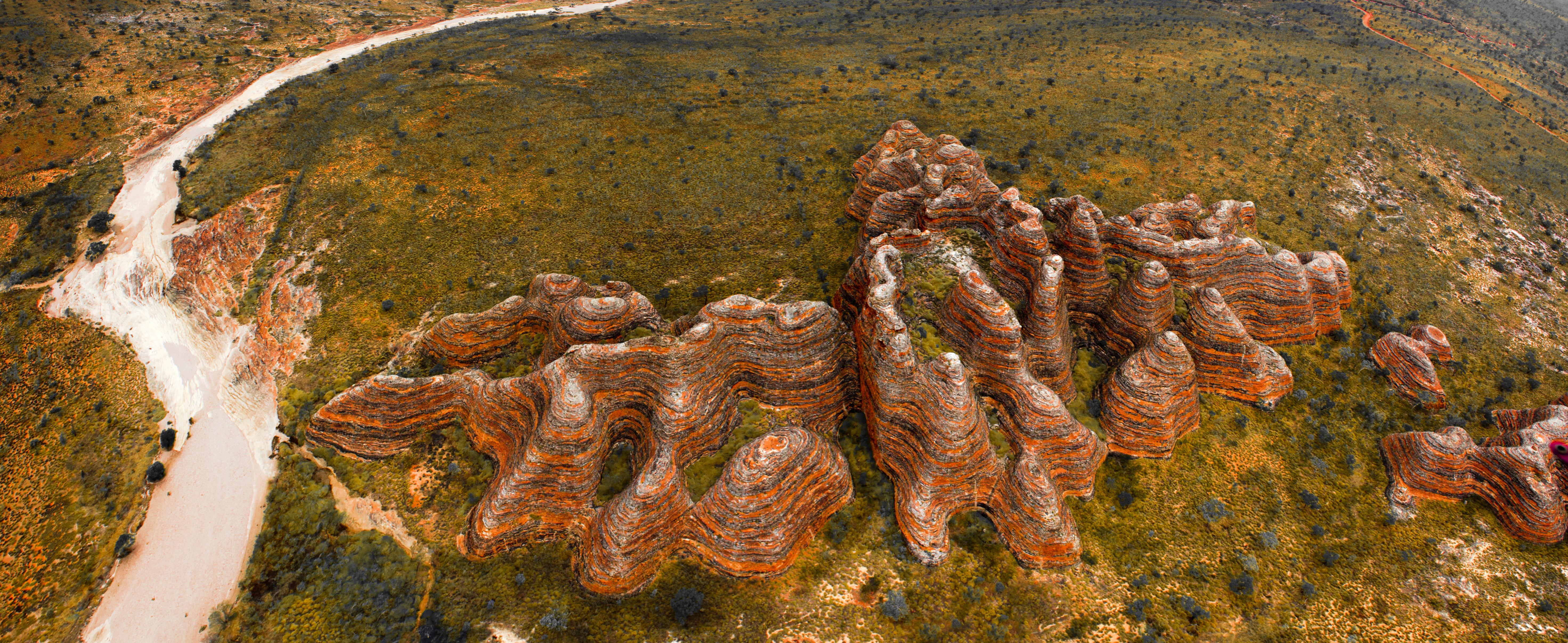 World Heritage Purnululu National Park (The Bungle Bungle), although a mere 250 km south of Kununurra