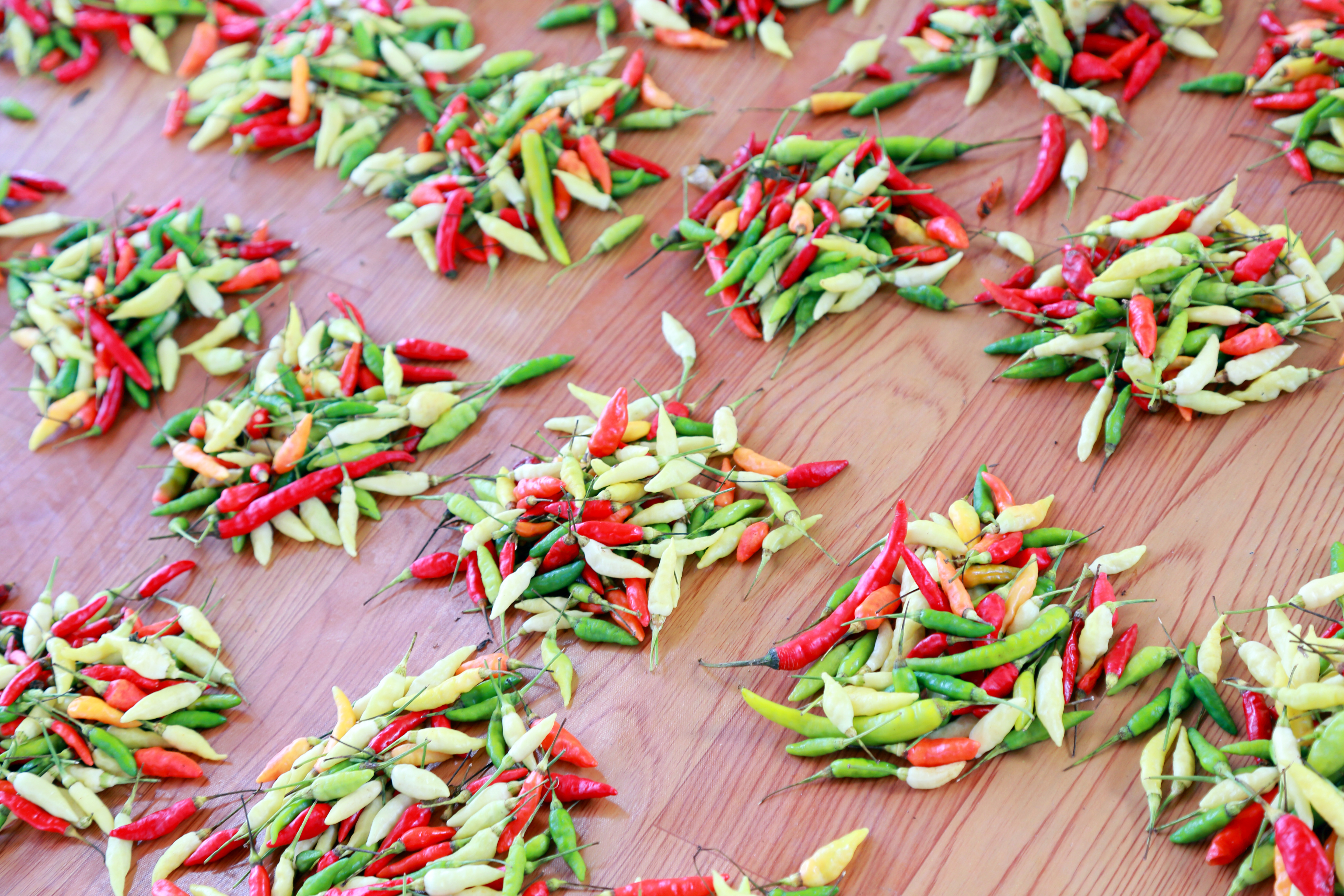 Hot Chili peppers at a market in Victoria, Mahe Island, Seychelles