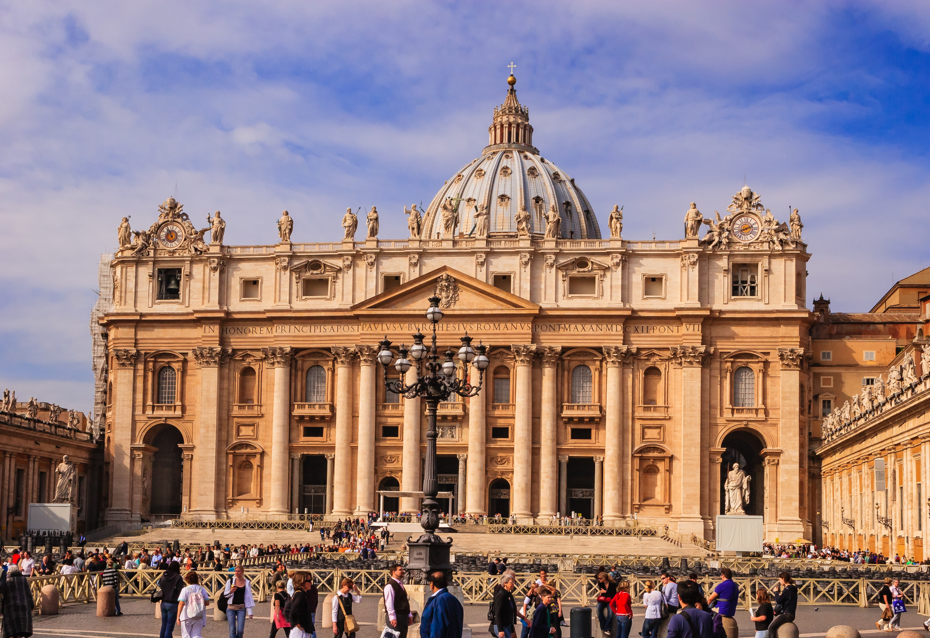 Vatican City. To the right of the Basilica the roof of the Sistine Chapel can be seen.