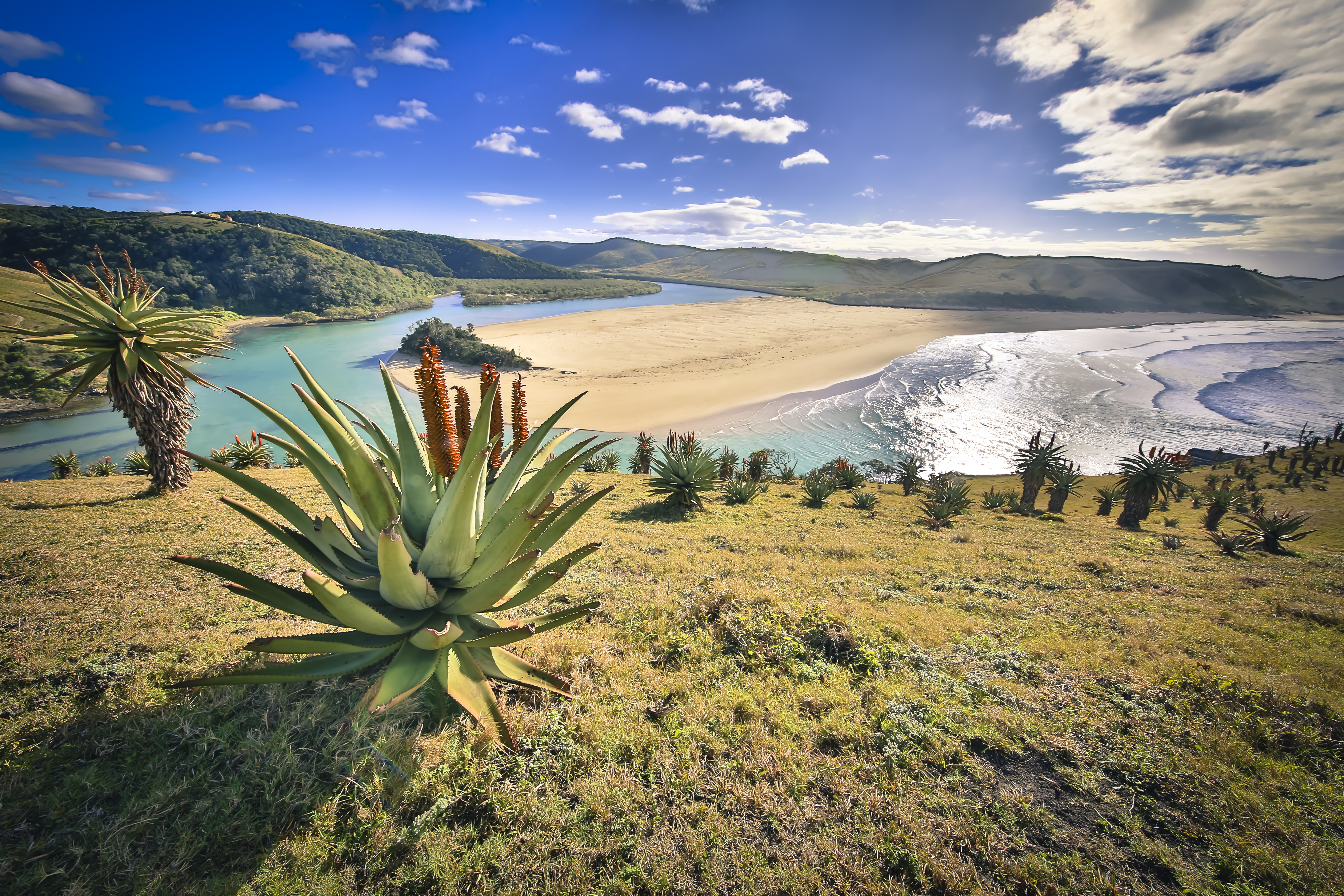 Umtata River mouth in Eastern Cape, South Africa