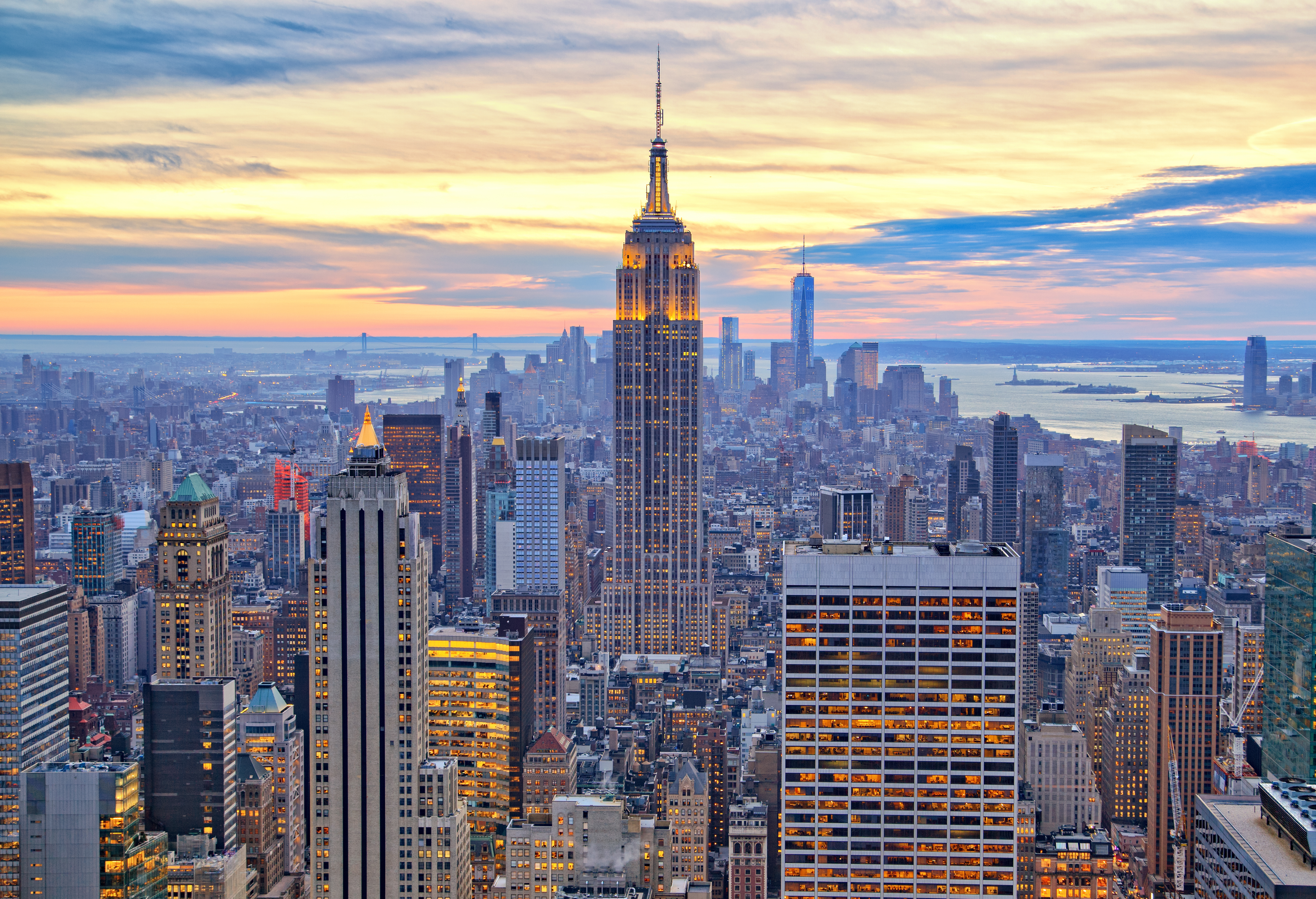 Manhattan and Empire State Building from above