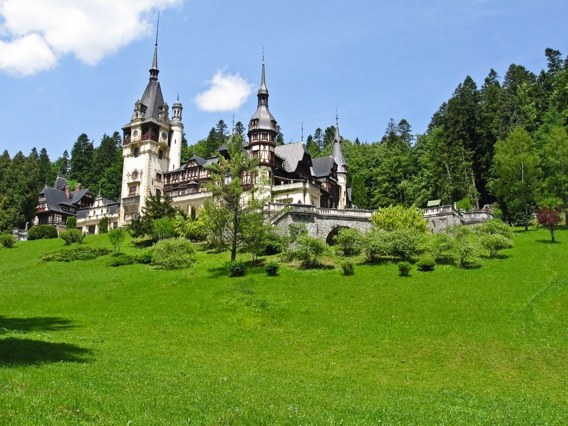 Medieval castle in the woods - Peles castle