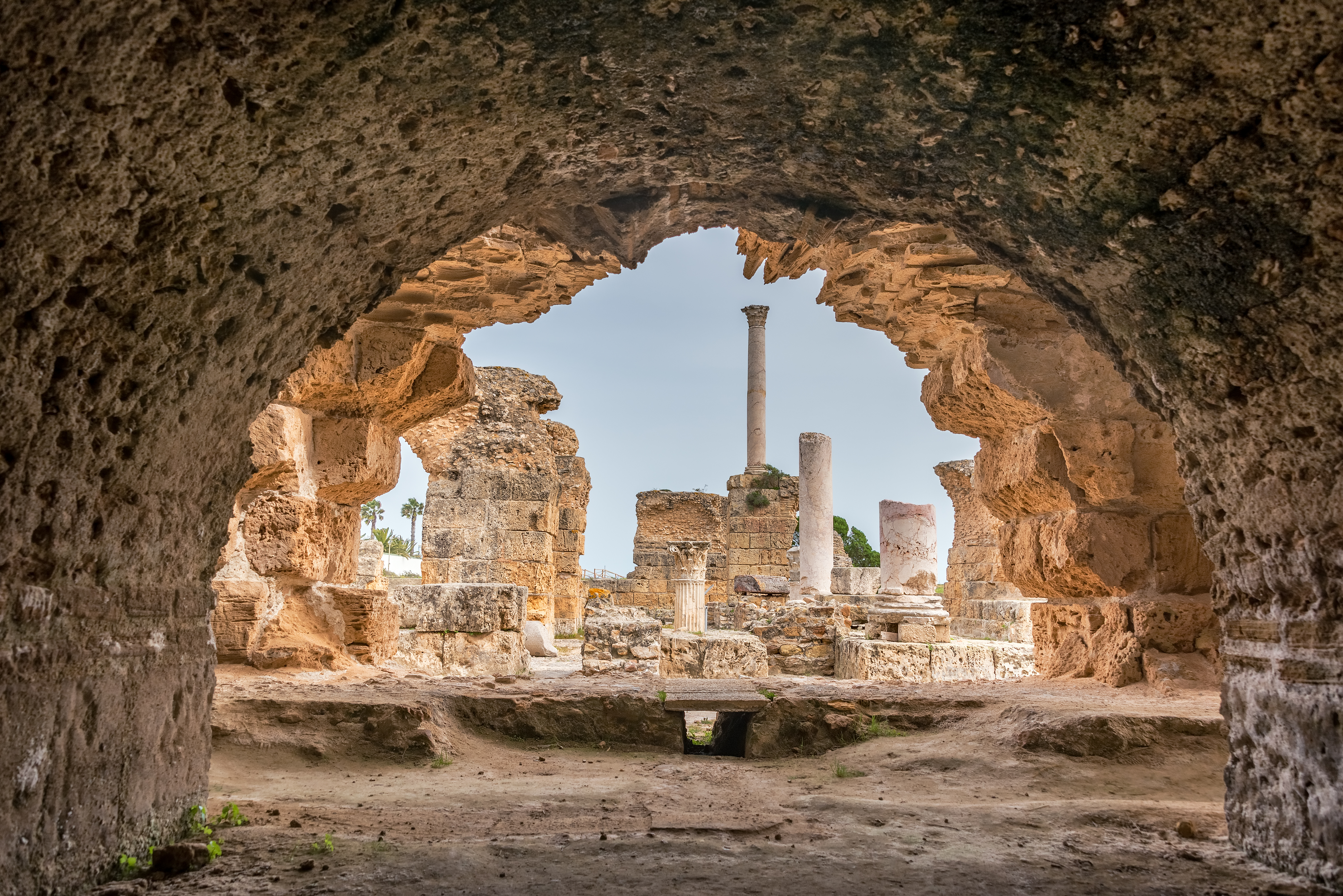 Antonine Baths in the ancient city of Carthage, Tunisia