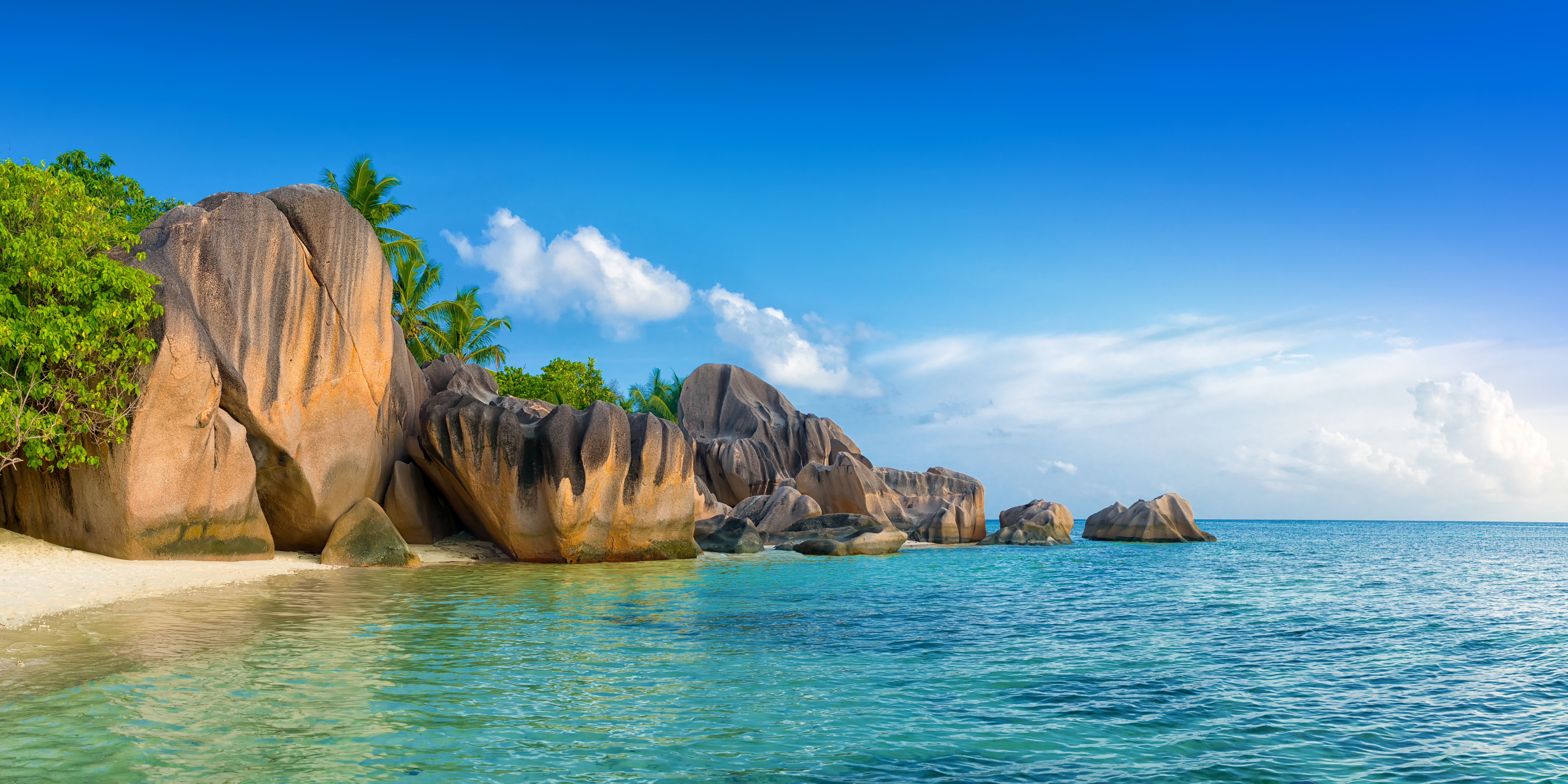 Tropical beach on La Digue Island, Seychelles