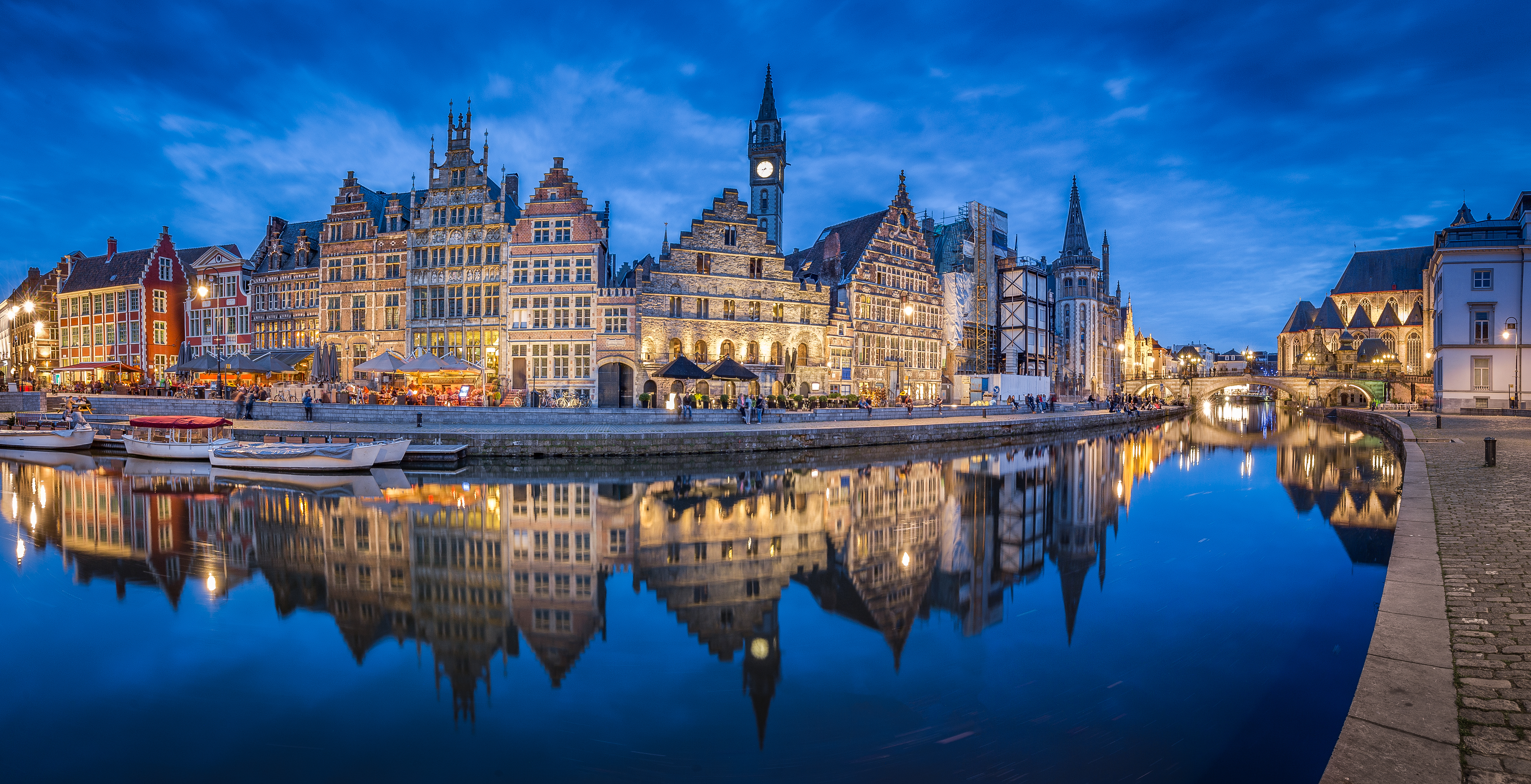 Leie river, Ghent, Belgium