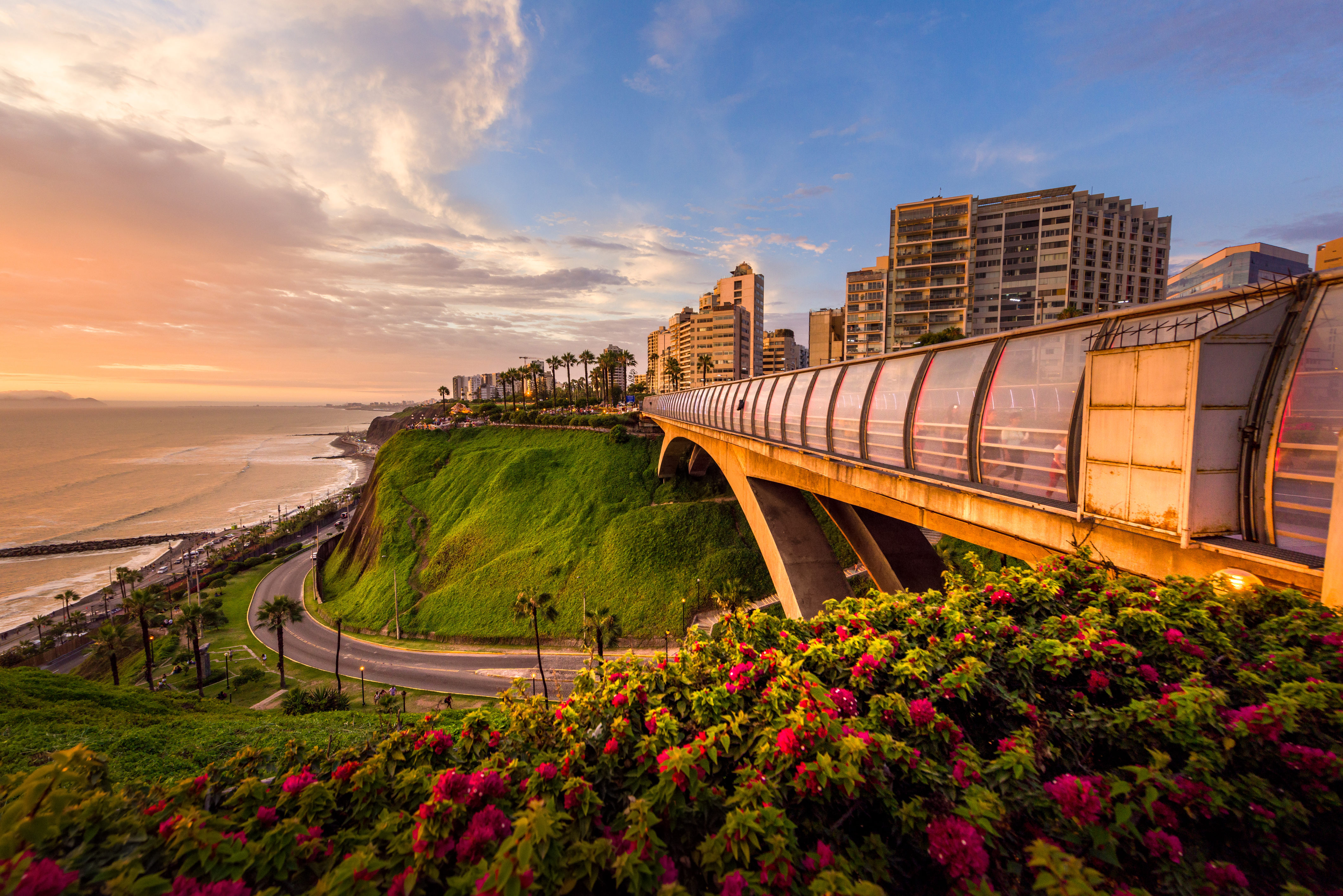 Villena bridge in Miraflores district in Lima, Peru.