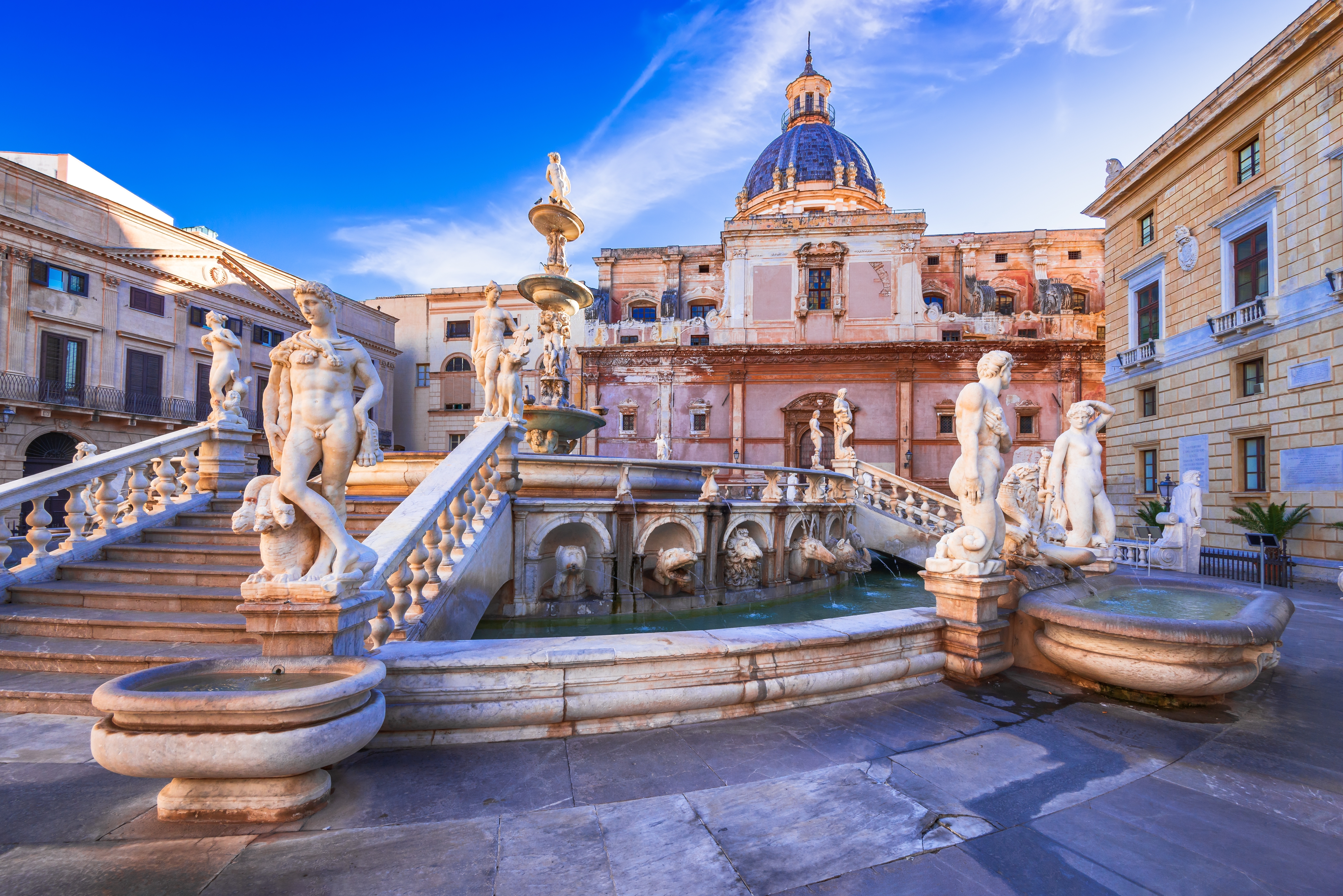 The Pretoria Fountain in Palermo, Italy.