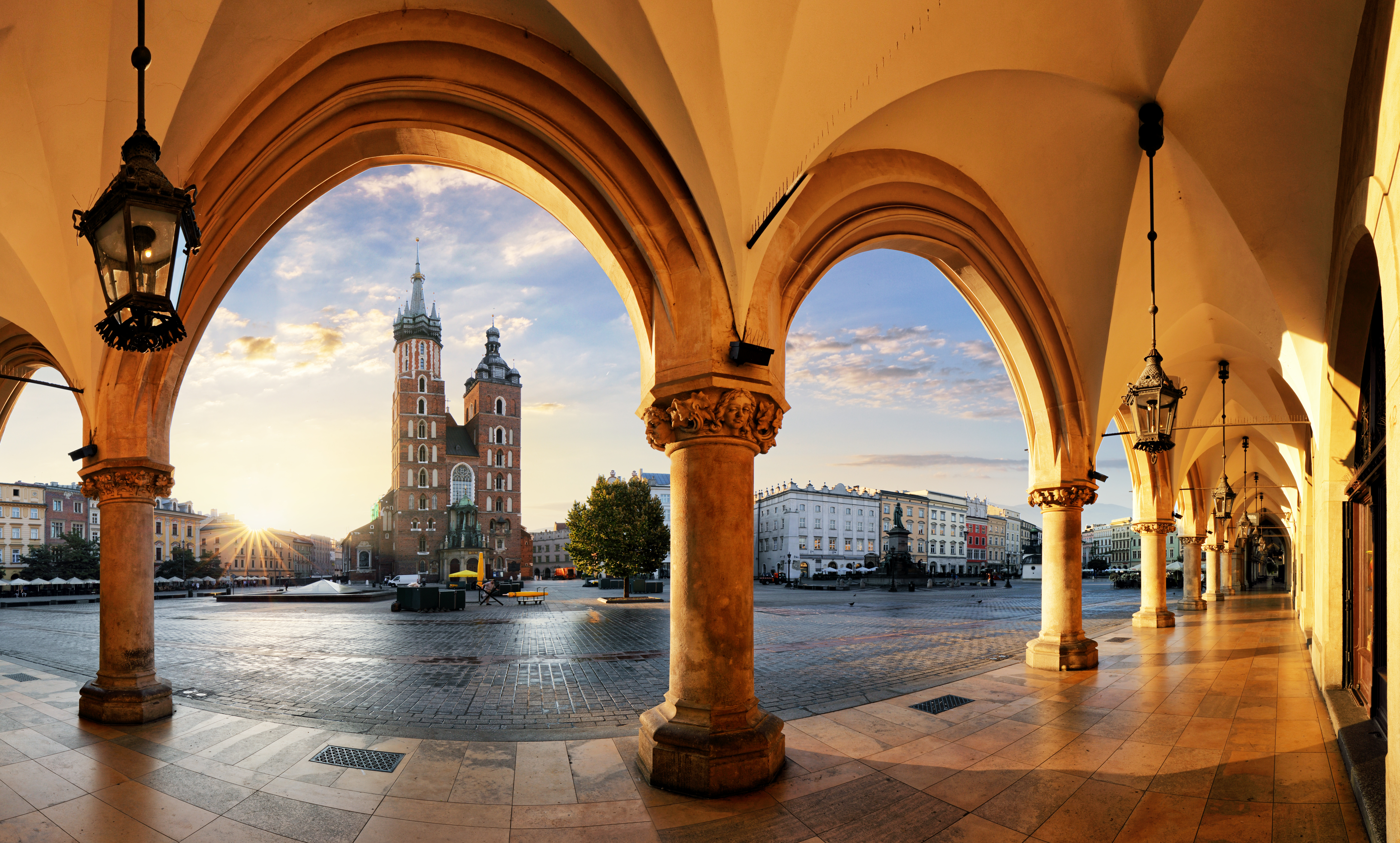 Krakow at sunrise, Poland.