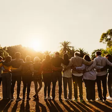 A group of travellers join together