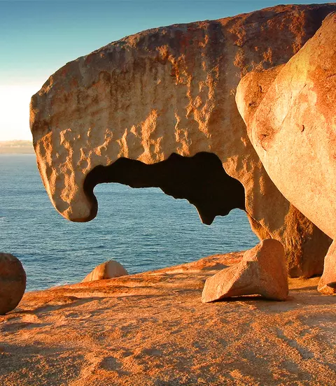 Remarkable Rocks, a unique geological formation, on Kangaroo Island in South Australia.